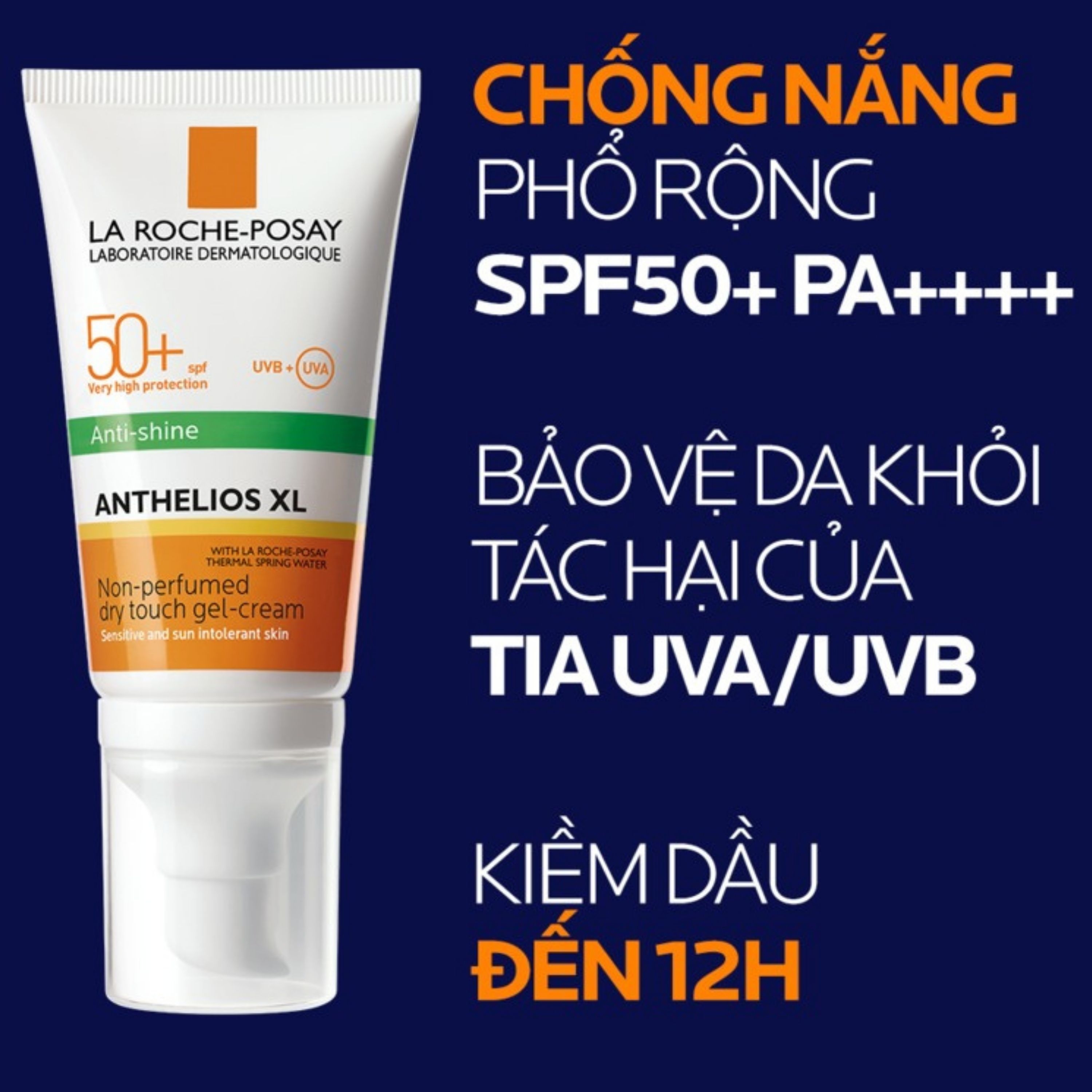 Hình ảnh Kem chống nắng giảm bóng nhờn La Roche-posay Laboratoire Dermatologique Anthelios Xl Anti-shine Non-perfumed Dry Touch Gel-cream SPF 50+ PA++++ 50ml