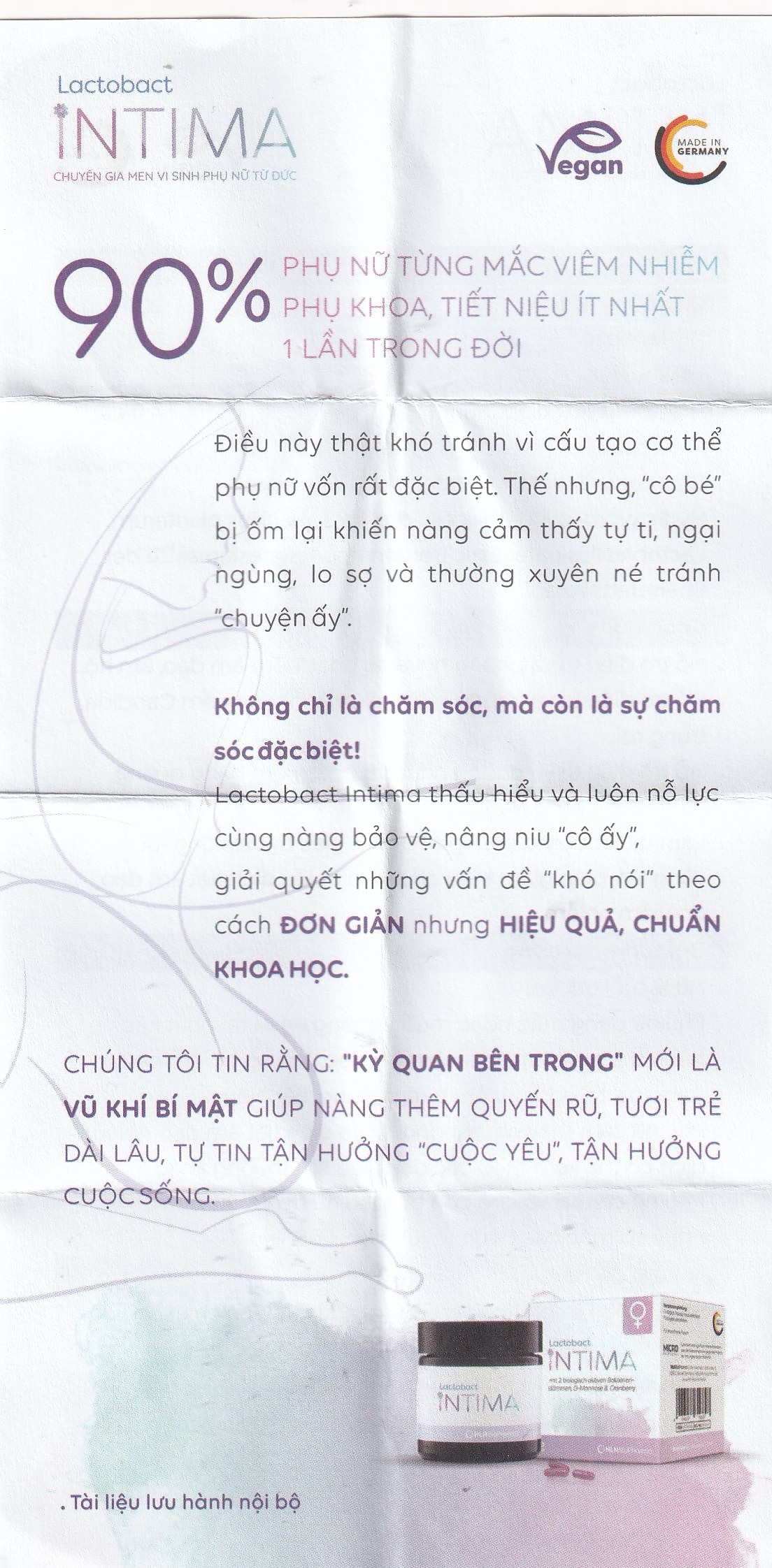 Hình ảnh Viên uống bổ sung lợi khuẩn, D-mannose, việt quất cho phụ nữ Lactobact Intima (30 viên)