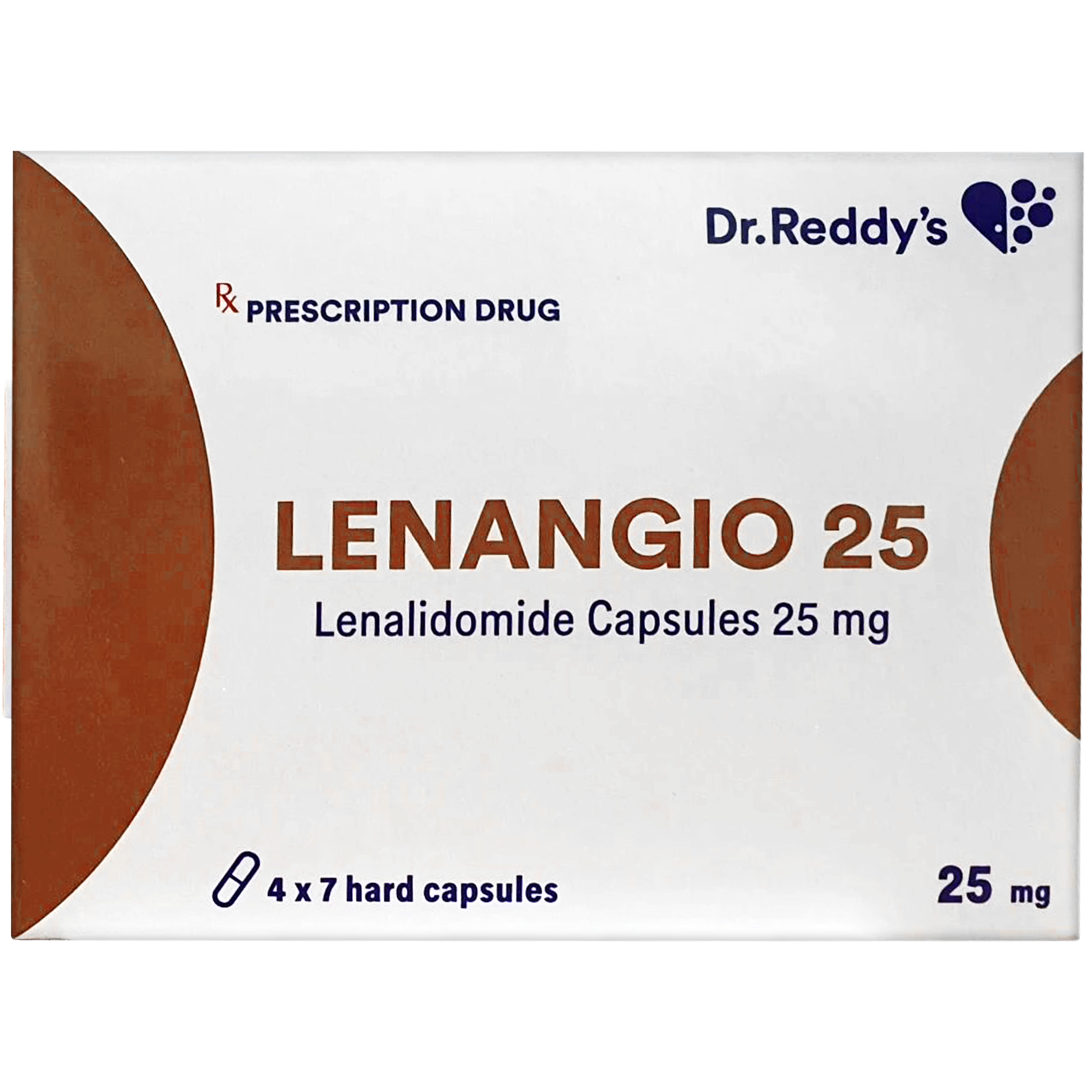 Hình ảnh Thuốc Lenangio 25mg Dr.reddy's điều hòa miễn dịch, kháng sinh mạch, chống ung thư qua nhiều cơ chế (4 vỉ x 7 viên)