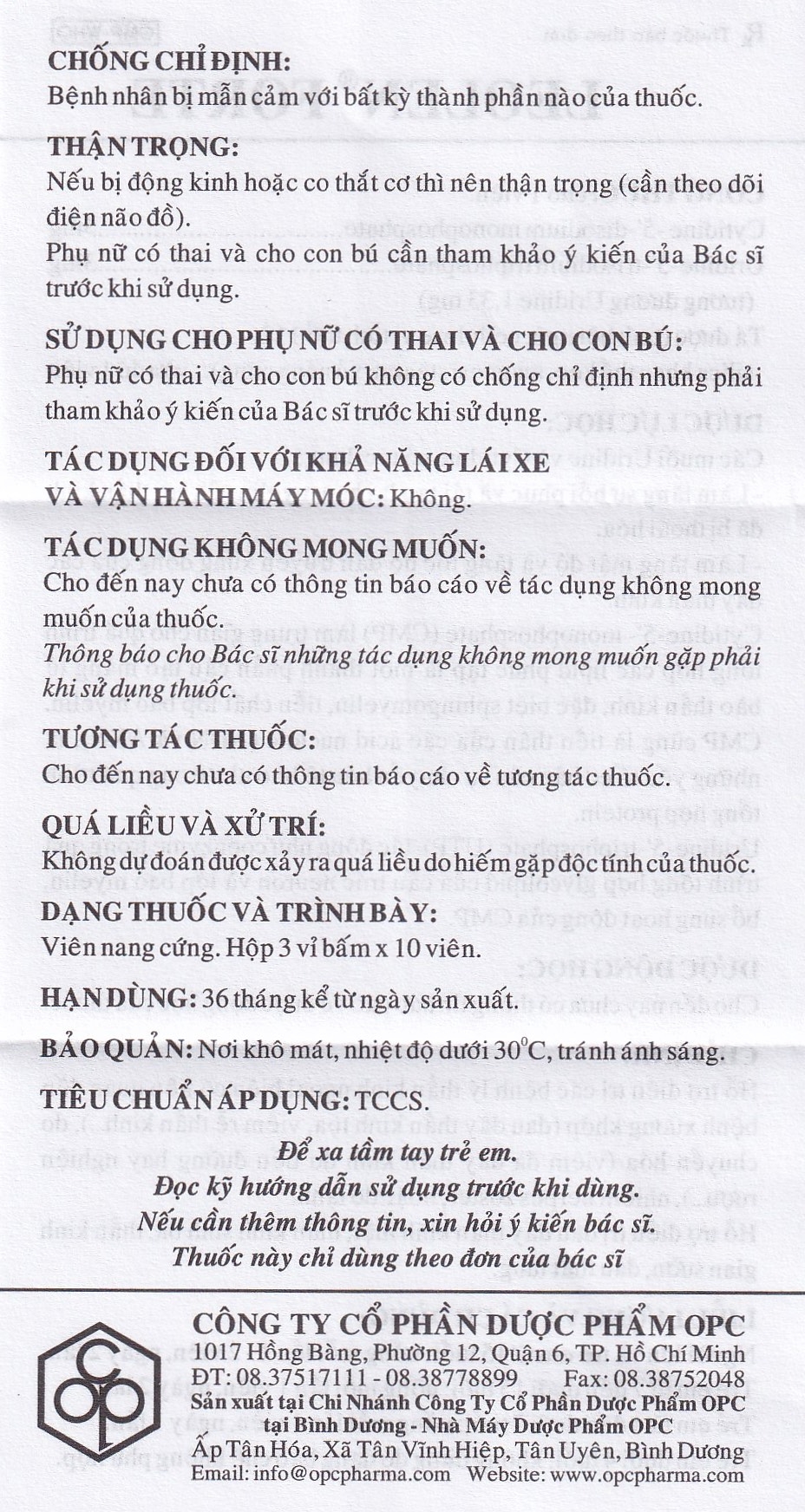 Hình ảnh Viên nang cứng Leolen Forte OPC điều trị đau dây thần kinh (3 vỉ x 10 viên)