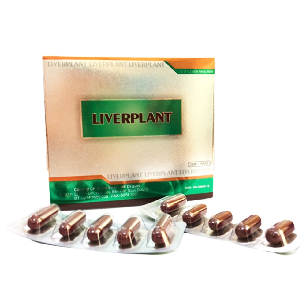 Hình ảnh Thuốc Liverplant Medisun điều trị bệnh gan mãn tính, gan nhiễm mỡ, xơ gan (12 vỉ x 5 viên)