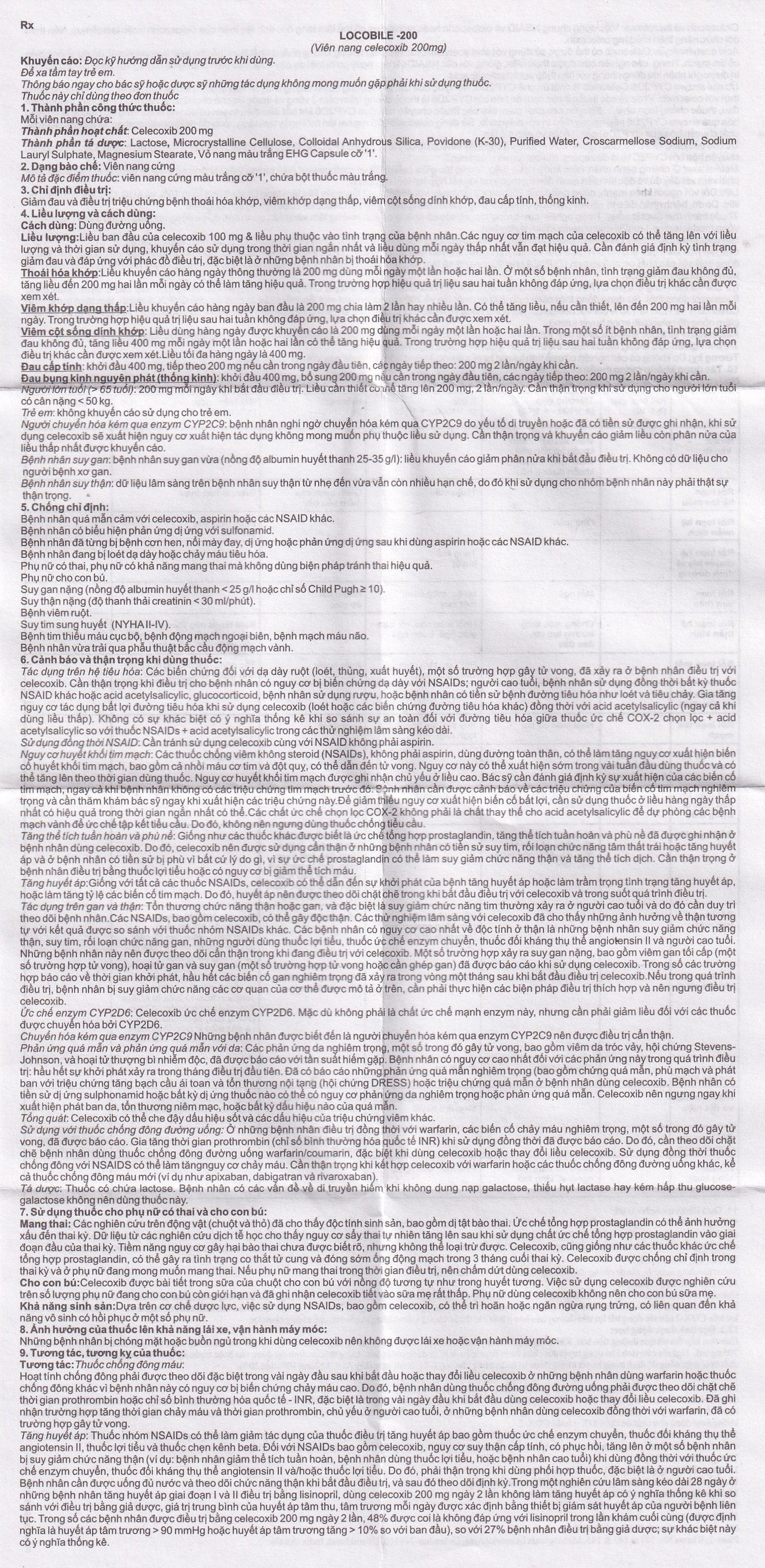 Hình ảnh Viên nang cứng Locobile-200 Windlas Biotech điều trị thoái hóa khớp, viêm khớp dạng thấp (3 vỉ x 10 viên)