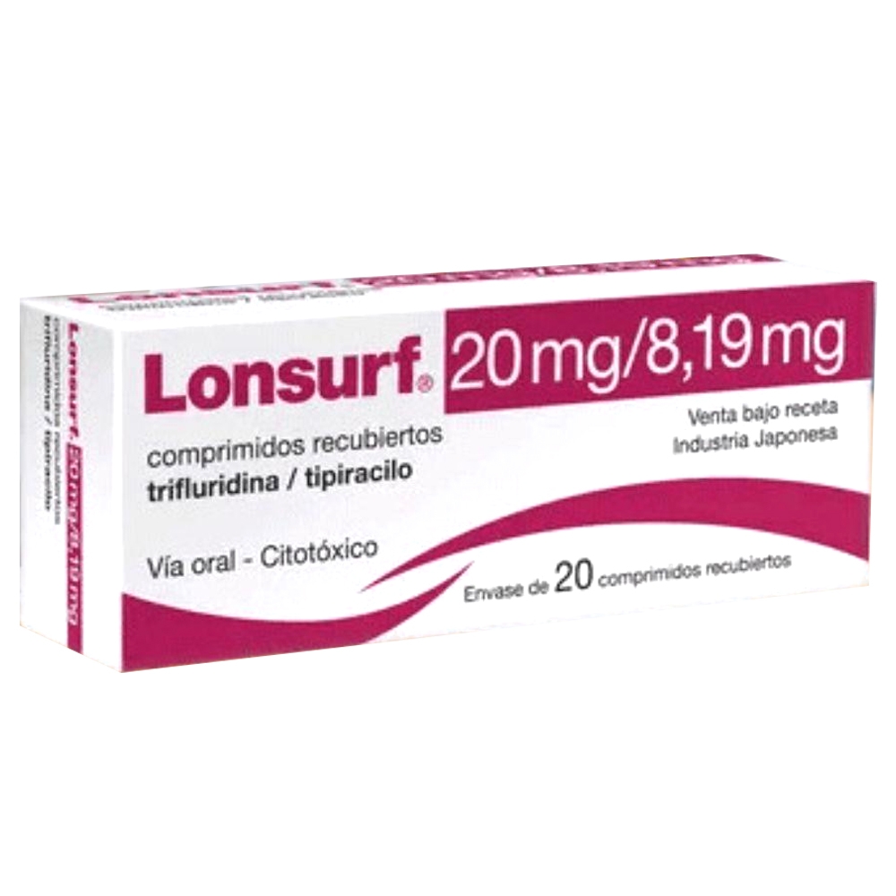 Hình ảnh Thuốc Lonsurf 20mg/8.19mg Taiho điều trị ung thư đại - trực tràng, dạ dày đã di căn (2 vỉ x 10 viên)
