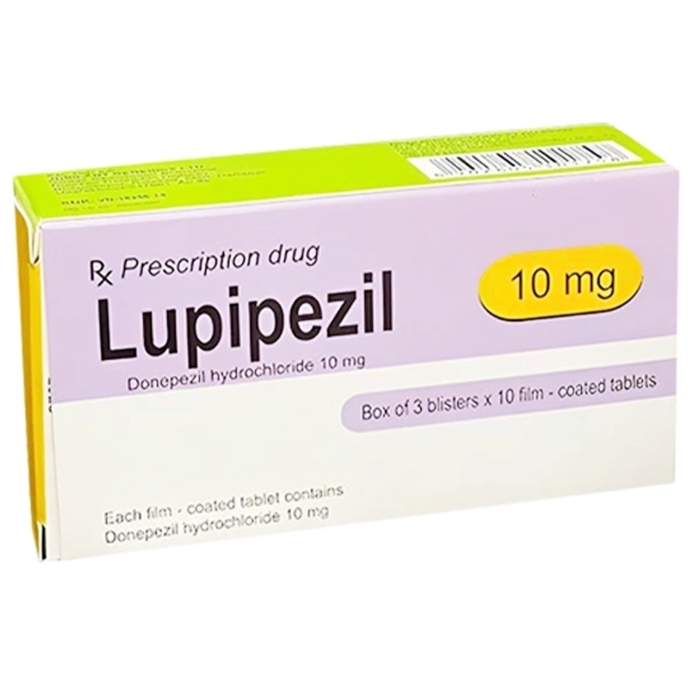 Hình ảnh Thuốc Lupipezil 10mg Jubilant điều trị triệu chứng giảm trí nhớ (3 vỉ x 10 viên)