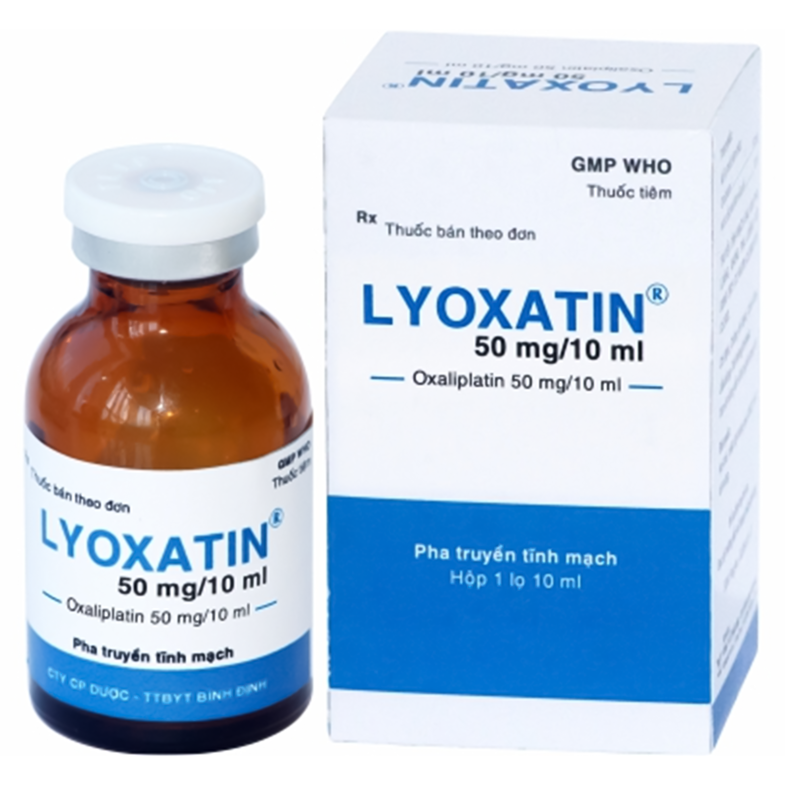 Hình ảnh Dung dịch tiêm Lyoxatin 50mg Chỉ định Điều trị ung thư đại tràng Hộp 10ml
