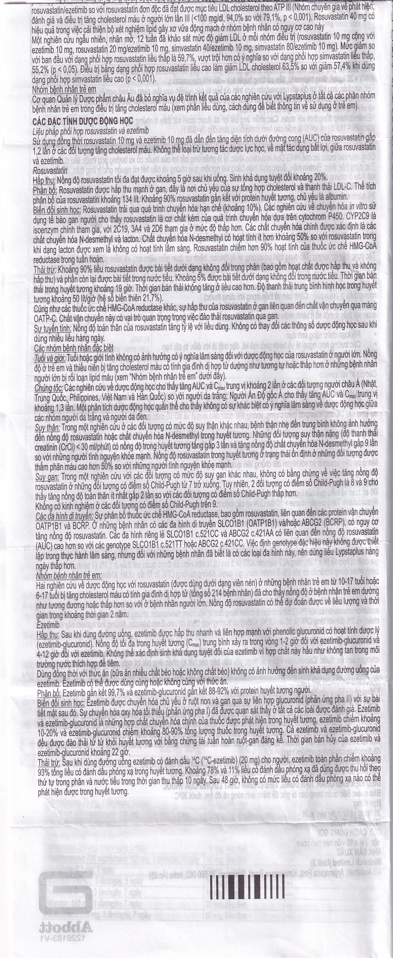 Hình ảnh Viên nén Lypstaplus 10/10mg Abbott điều trị tăng cholesterol máu nguyên phát (3 vỉ x 10 viên)