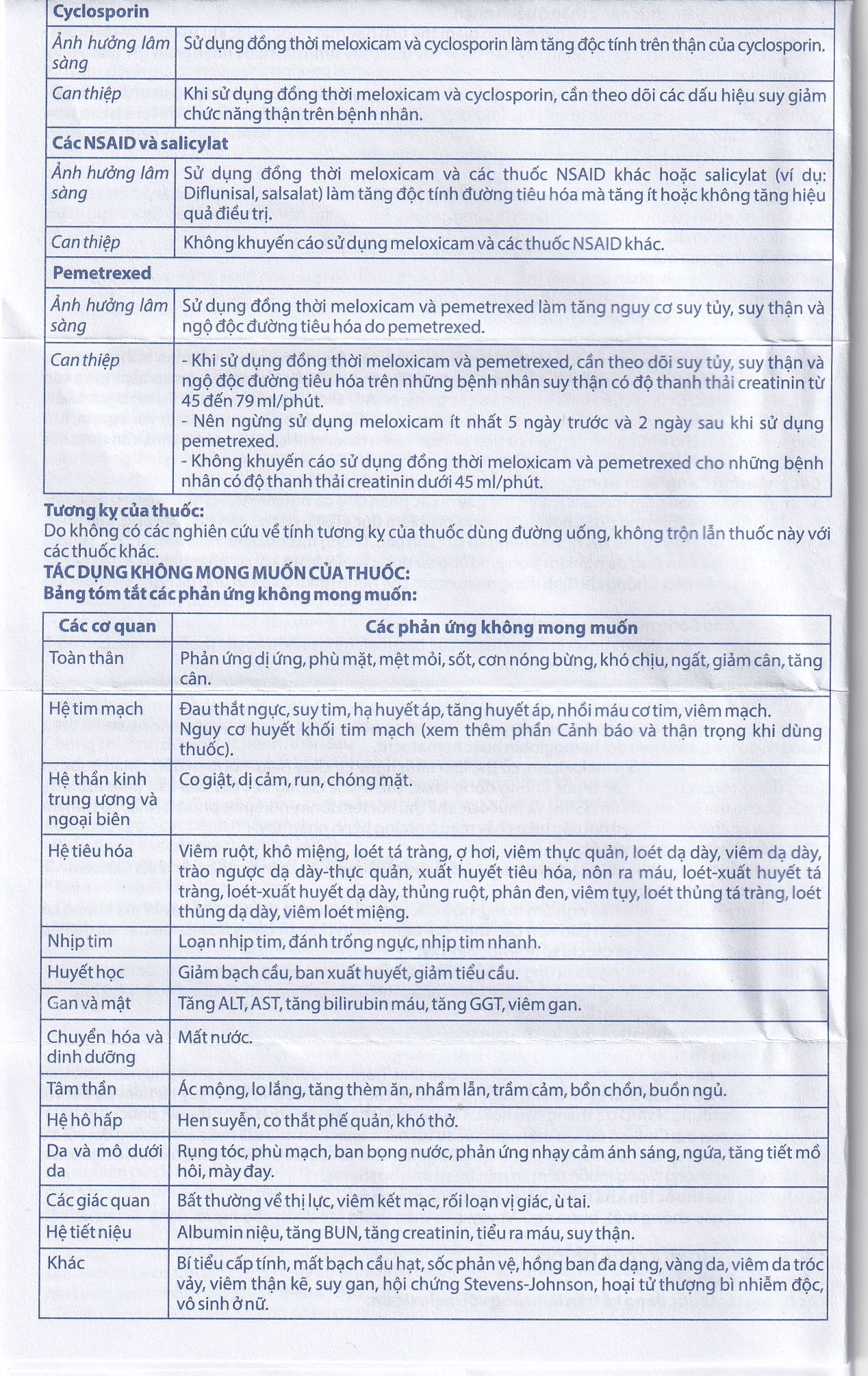 Hình ảnh Thuốc Meloxicam 7.5mg điều trị viêm xương khớp, viêm cột sống (2 vỉ x 10 viên)