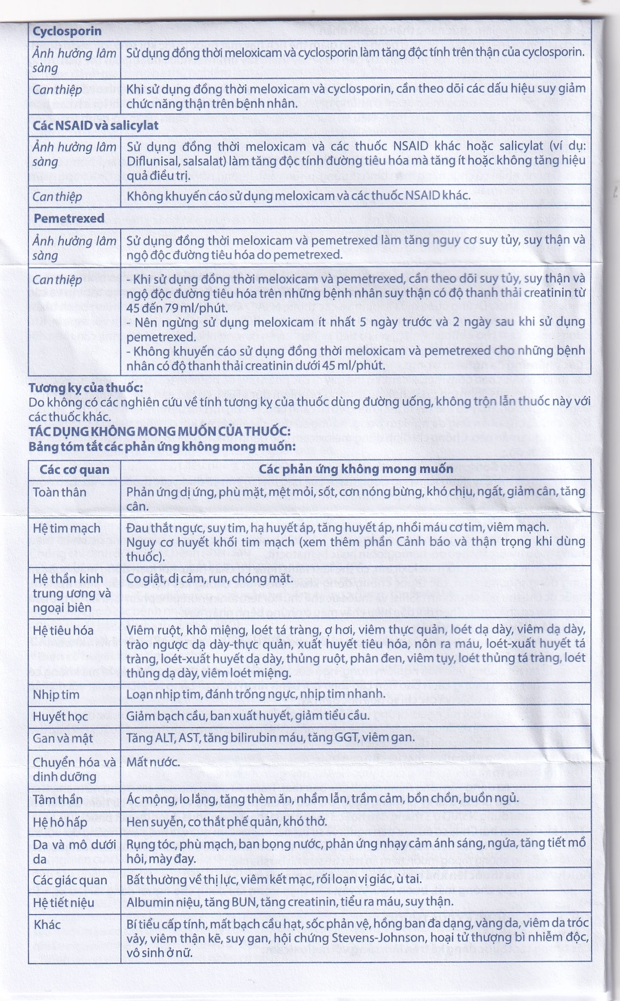Hình ảnh Thuốc Meloxicam 7.5mg điều trị viêm xương khớp, viêm cột sống (2 vỉ x 10 viên)