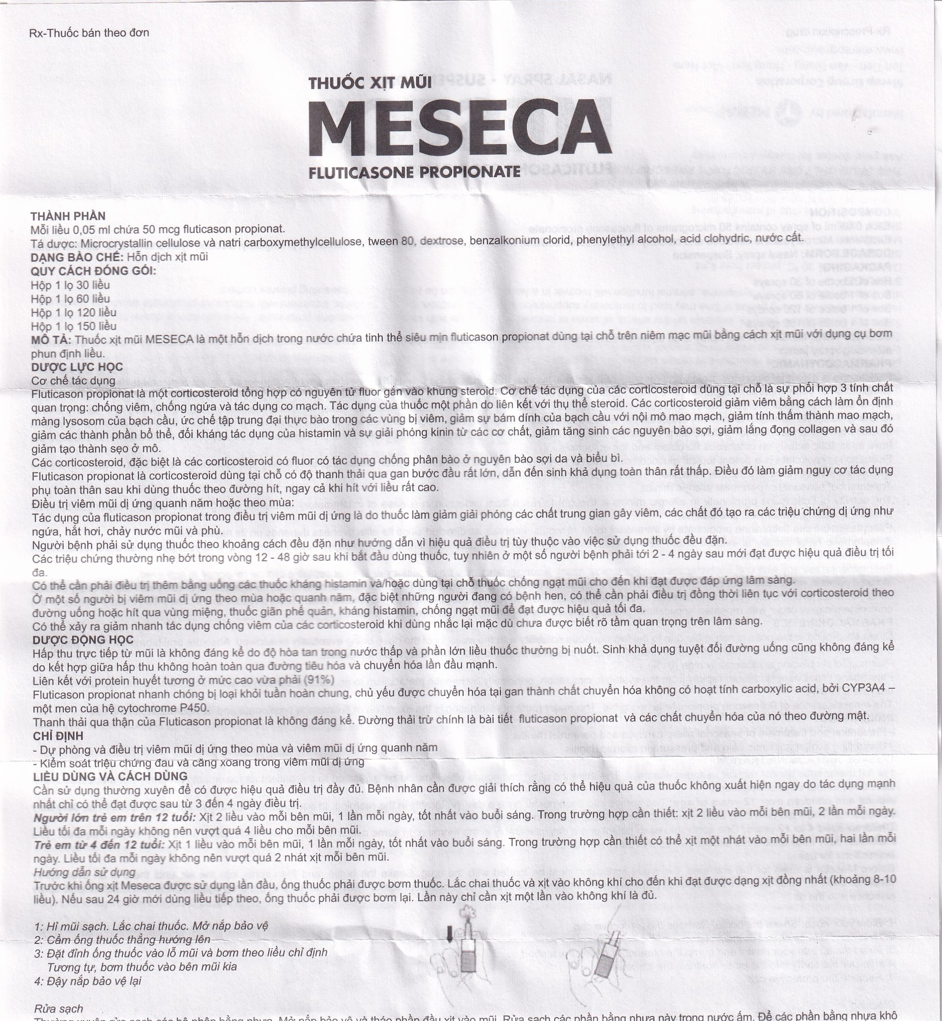 Hình ảnh Thuốc xịt mũi Meseca Merap điều trị và dự phòng viêm mũi dị ứng (60 liều)