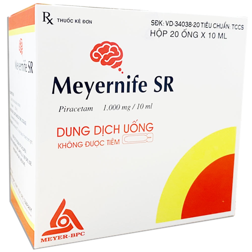 Hình ảnh Dung dịch uống Meyenife SR 1000mg/10ml Meyer-BPC điều trị chứng hội chứng tâm thần – thực thể (20 ống x 10ml)