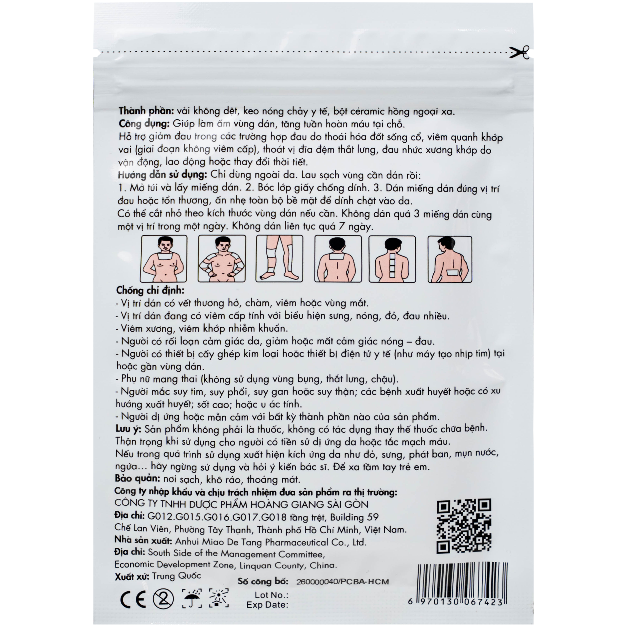Hình ảnh Miếng dán giảm đau An Thống Mdtyy giúp giảm đau cổ, đau mỏi vai gáy, đau lưng (20 túi x 5 miếng)
