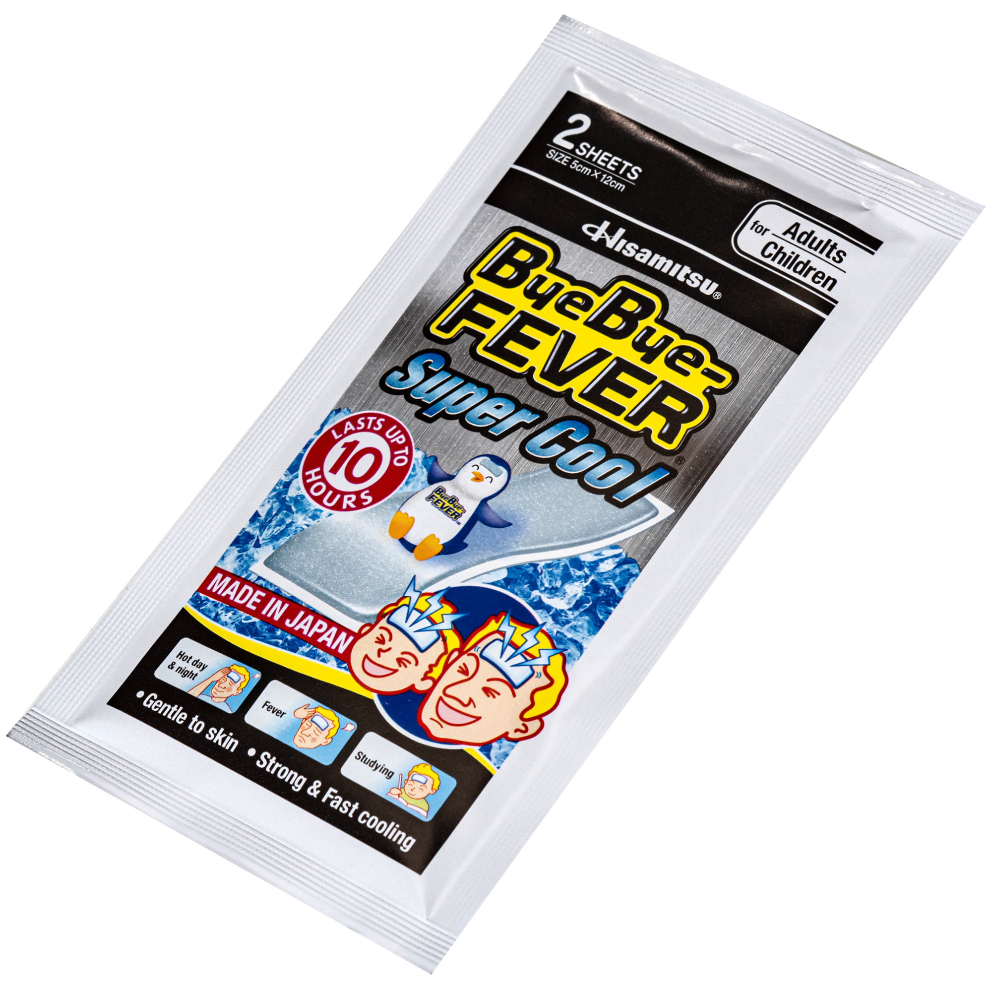 Hình ảnh Miếng dán hạ sốt ByeBye Fever Super Cool Hisamitsu (3 gói x 2 miếng) dùng cho trẻ từ 10 tuổi và người lớn