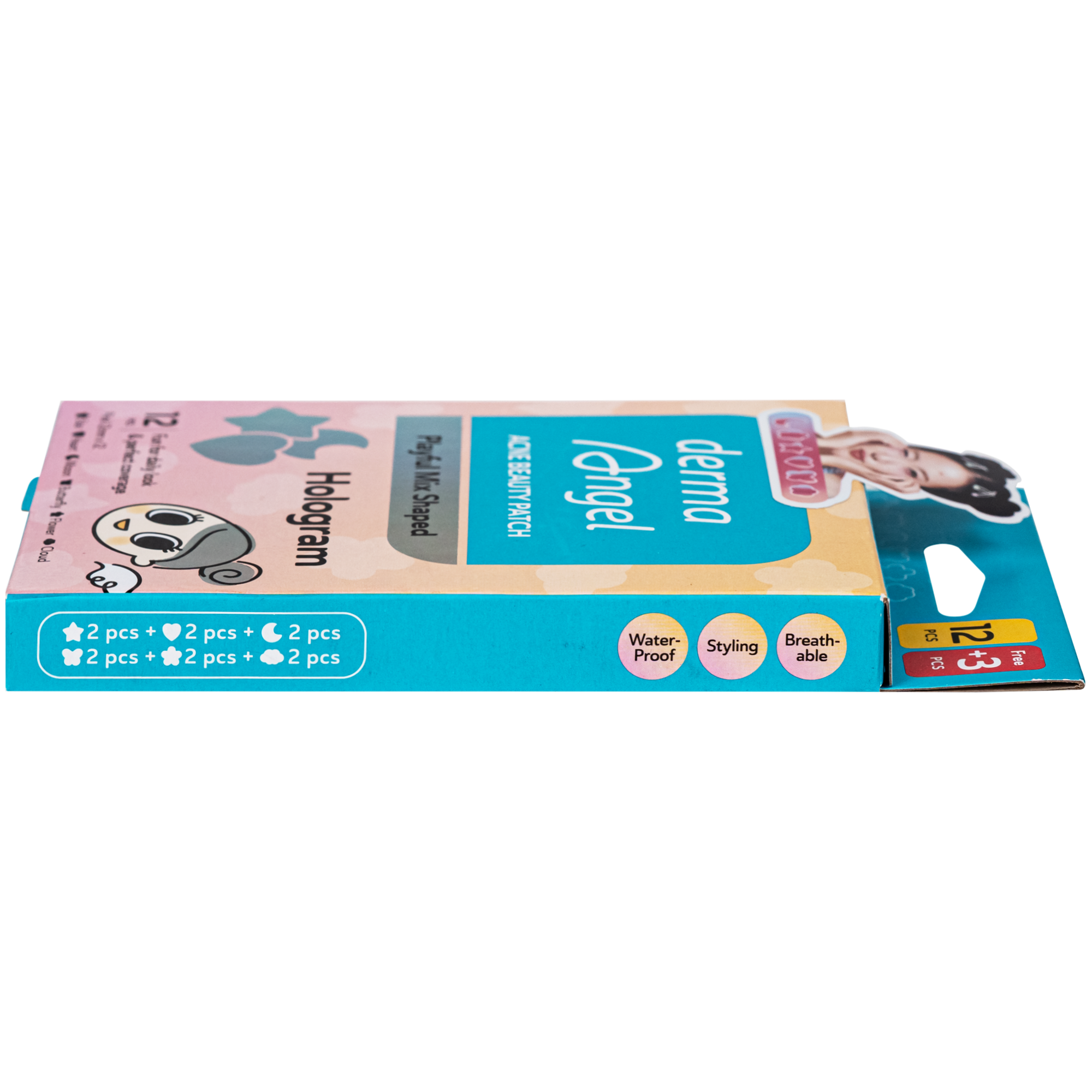 Hình ảnh Miếng Dán Mụn Derma Angel Acne Beauty Patch Hologram 12+3 Miếng