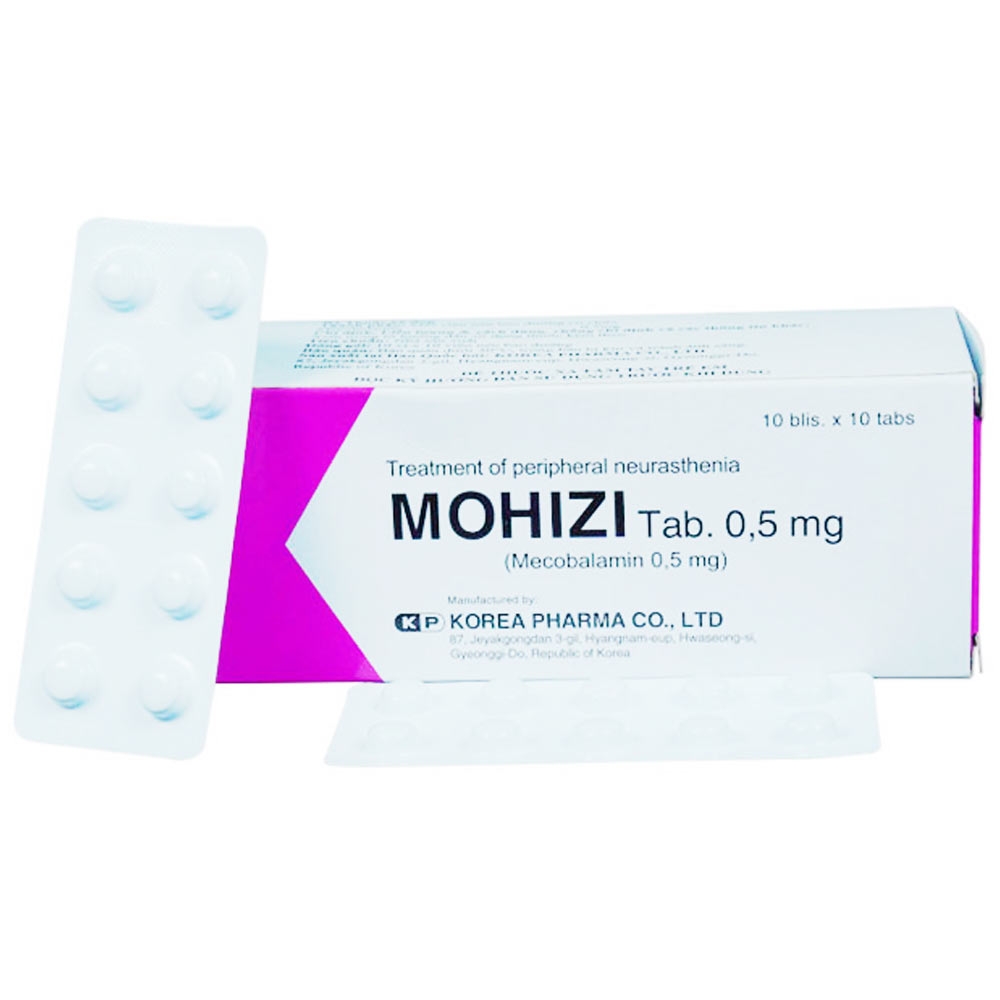 Hình ảnh Thuốc Mohizi 0.5mg Korea Pharma điều trị các bệnh lý thần kinh ngoại biên (10 vỉ x 10  viên)