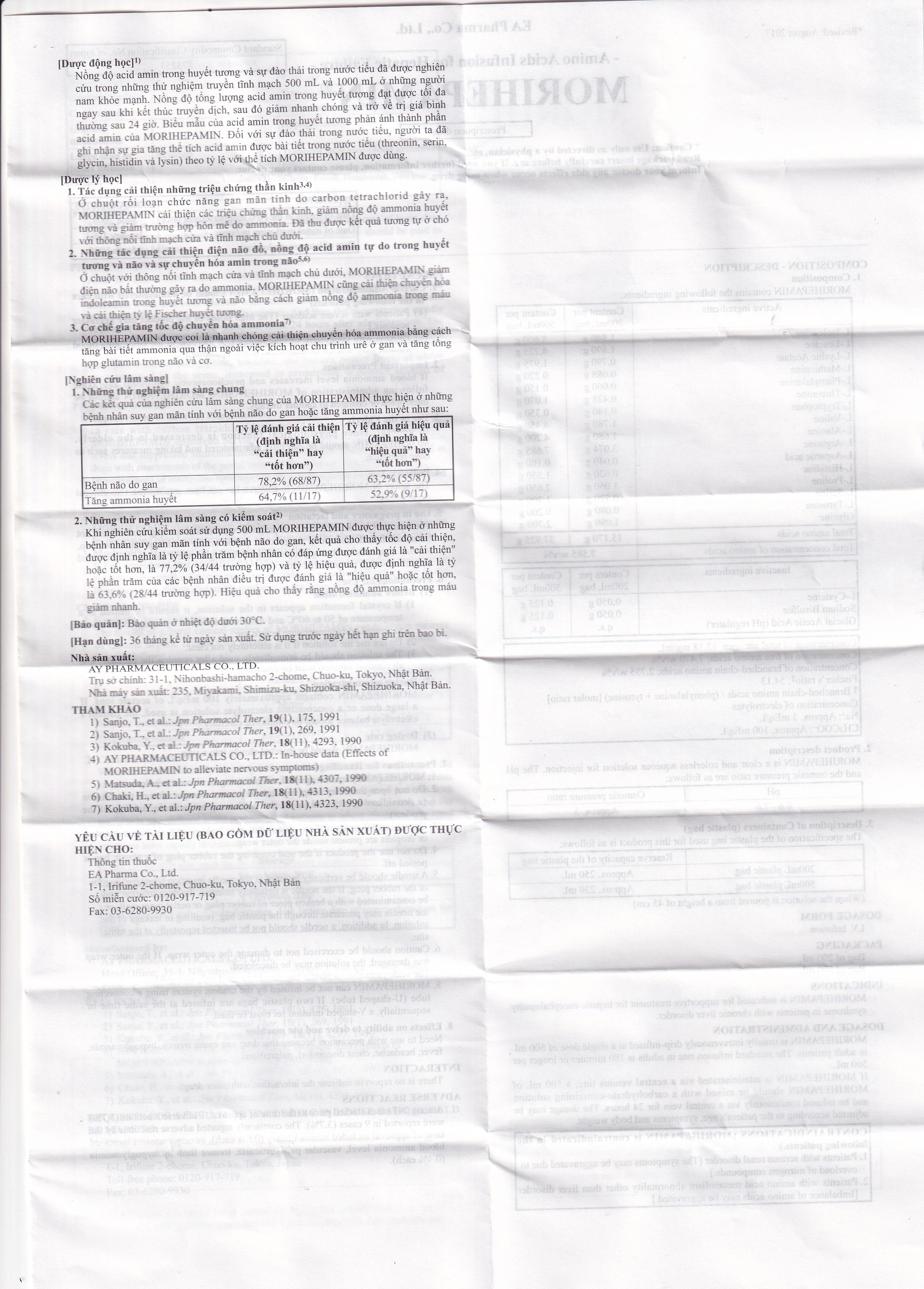 Hình ảnh Dung dịch truyền Morihepamin Ajinomoto điều trị hội chứng não gan (200ml) 