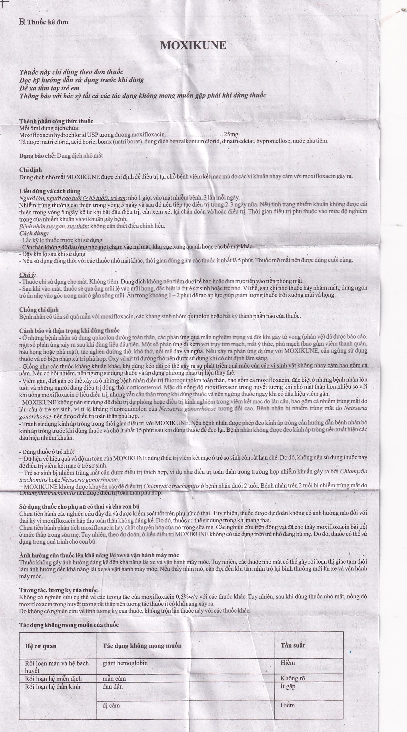 Hình ảnh Dung dịch nhỏ mắt Moxikune điều trị các tình trạng nhiễm khuẩn mắt, chống viêm sau phẫu thuật (5ml)