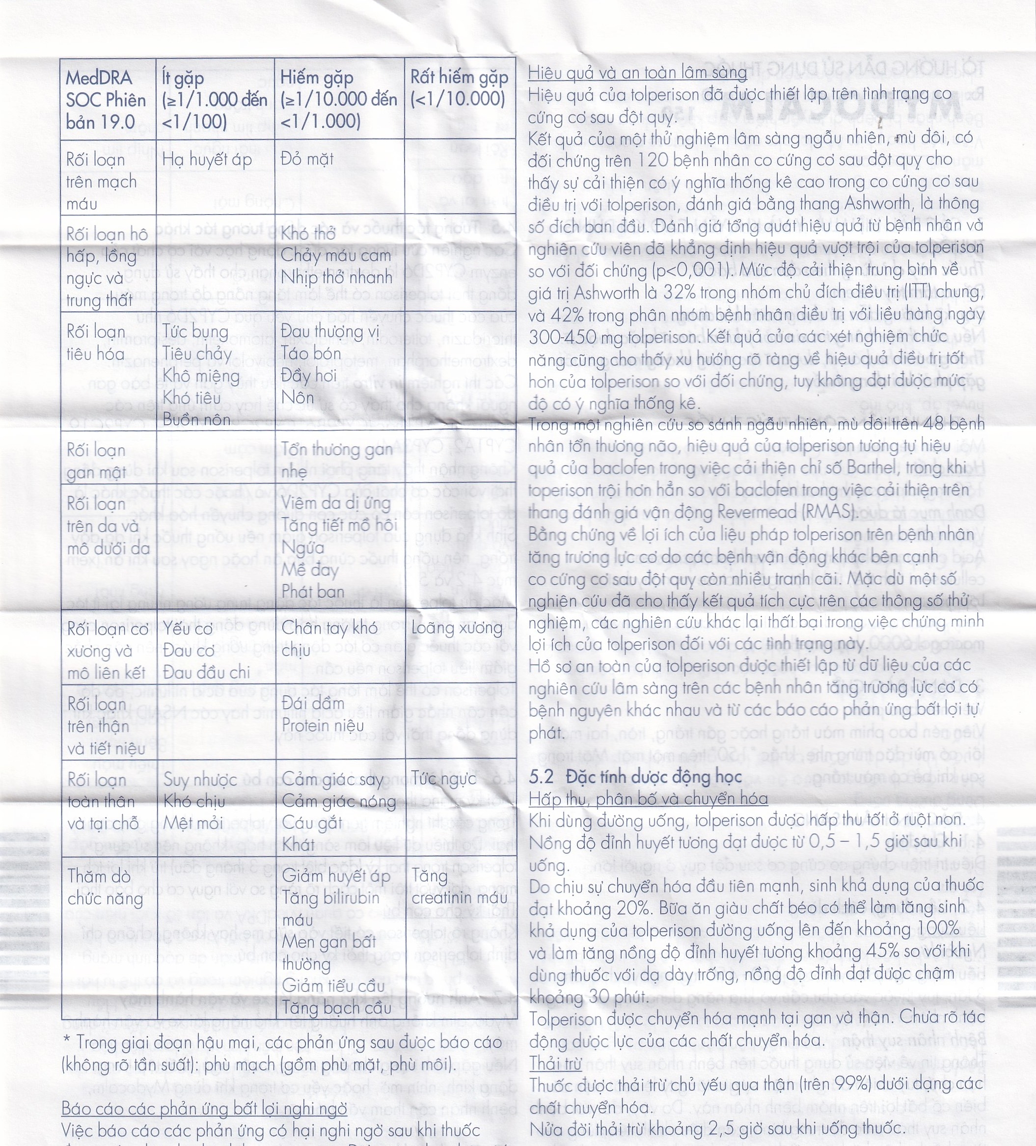 Hình ảnh Viên nén Mydocalm 150 Gedeon điều trị sự tăng trương lực cơ xương (3 vỉ x 10 viên)