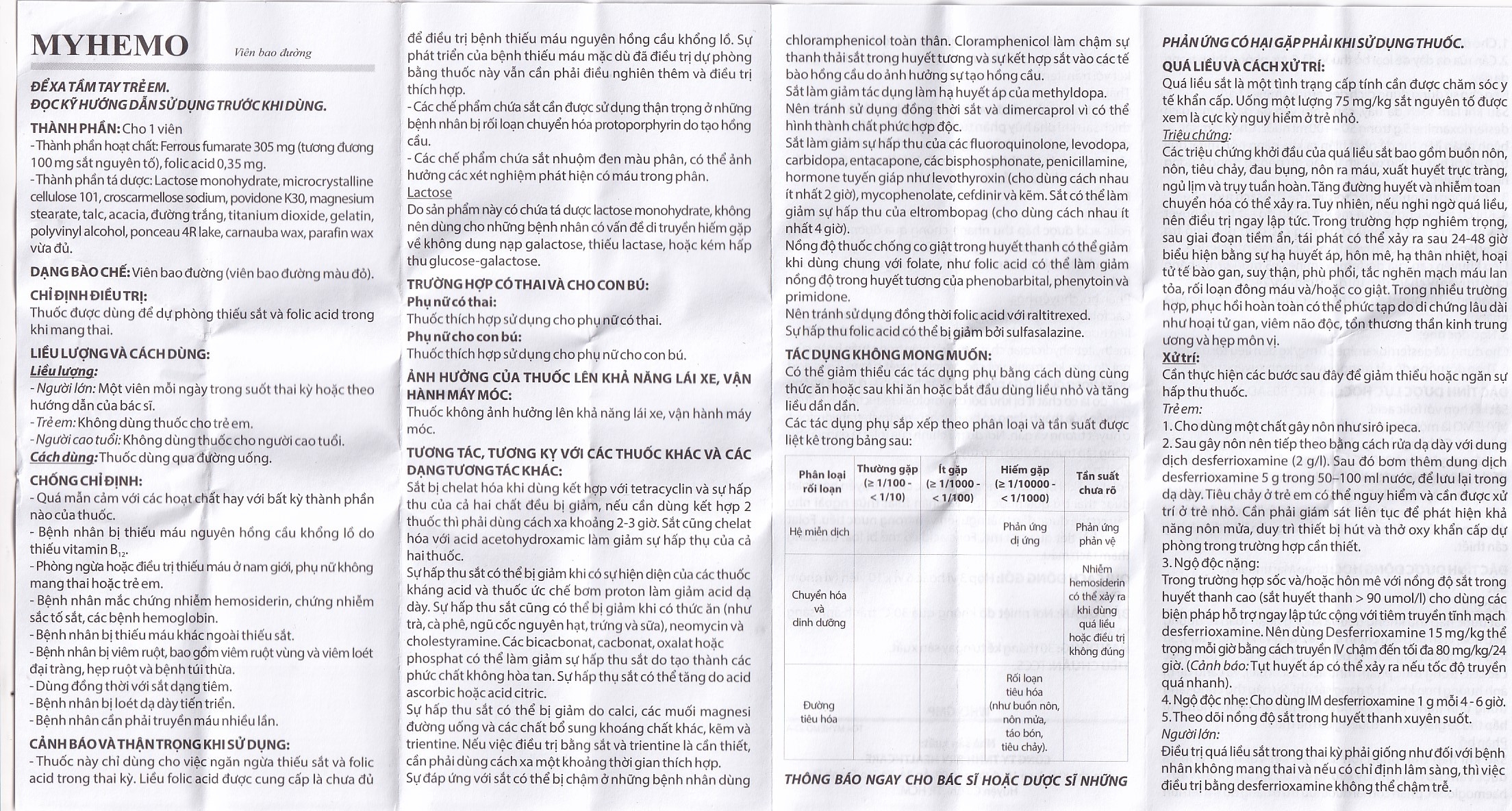 Hình ảnh Thuốc Myhemo BRV điều trị dự phòng thiếu sắt và folic acid trong khi mang thai (3 vỉ x 10 viên)
