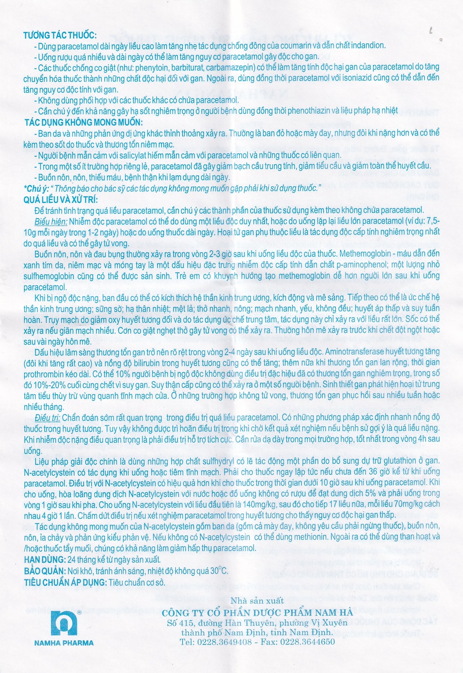 Hình ảnh Viên sủi Napharangan 500mg Nam Hà hạ nhiệt, giảm đau, điều trị sốt từ nhẹ đến vừa (4 vỉ x 4 viên) 