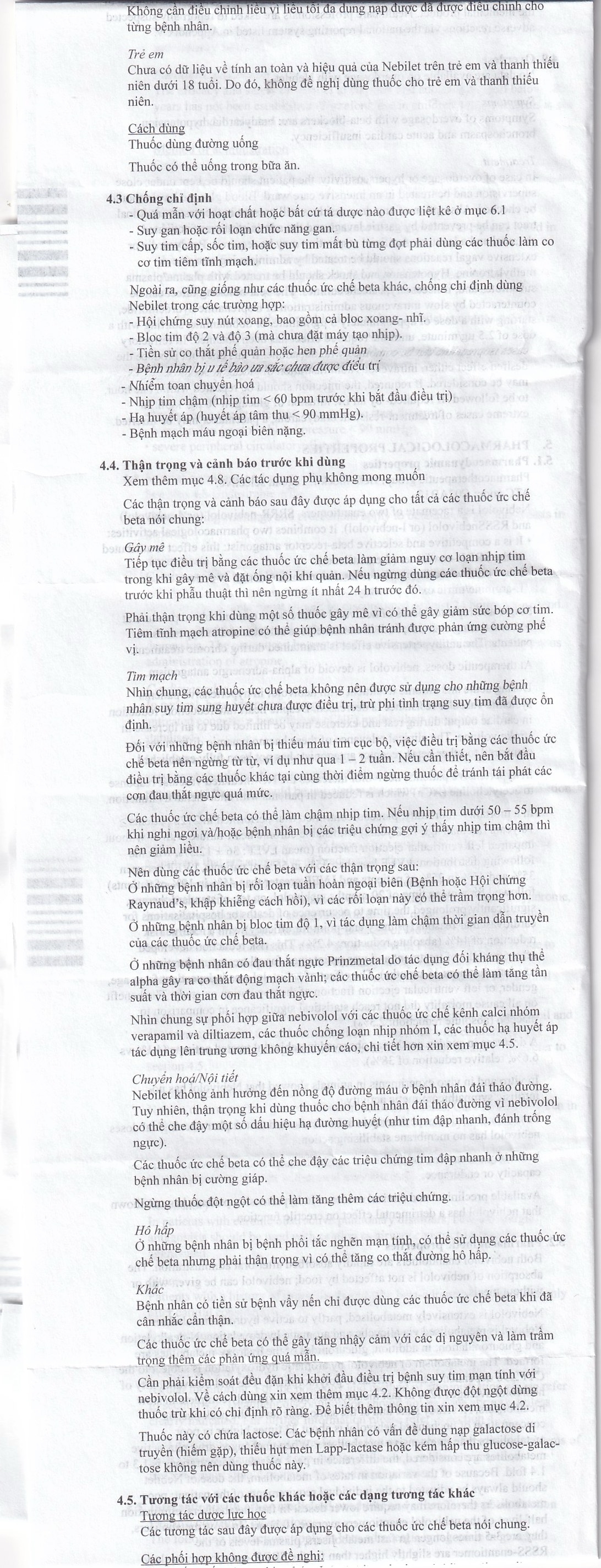 Hình ảnh Thuốc Nebilet Nebivolol 5mg Menarini điều trị tăng huyết áp và suy tim mạn tính (2 vỉ x 14 viên)