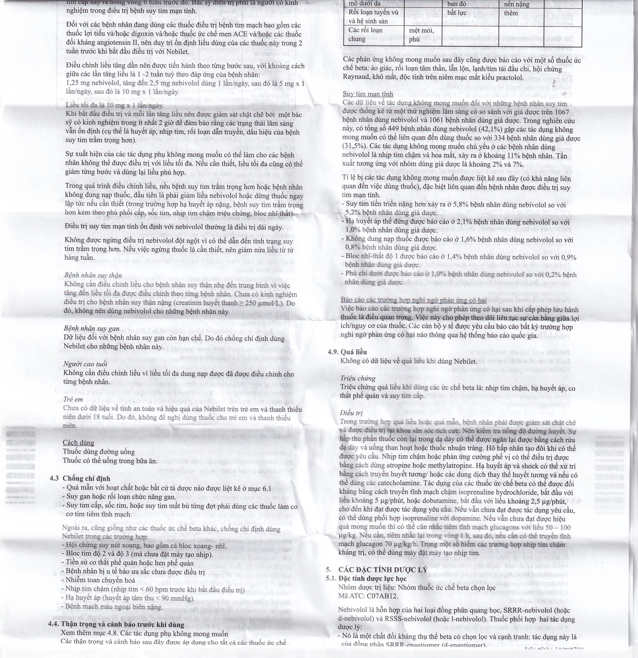 Hình ảnh Viên nén Nebilet 5mg Menarini điều trị tăng huyết áp và suy tim mạn tính (1 vỉ x 14 viên)