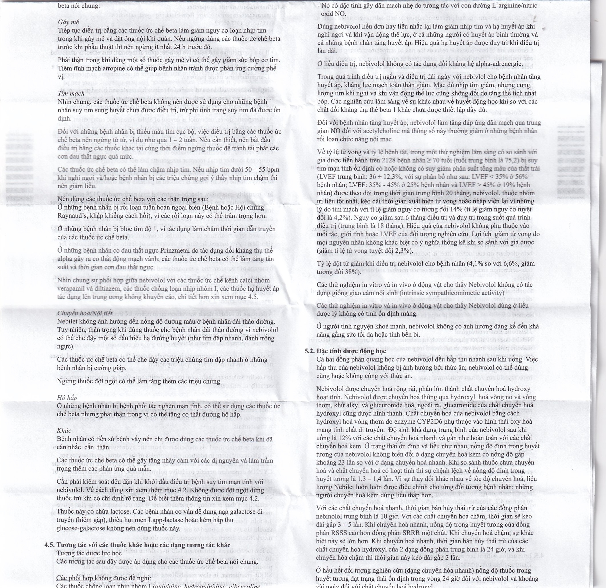 Hình ảnh Viên nén Nebilet 5mg Menarini điều trị tăng huyết áp và suy tim mạn tính (1 vỉ x 14 viên)