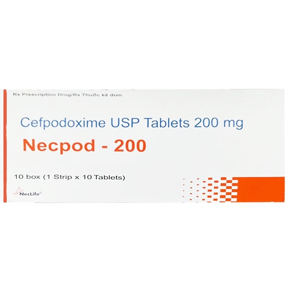 Hình ảnh Thuốc Necpod-200 Neclife điều trị các bệnh nhiễm khuẩn (1 vỉ x 10 viên)