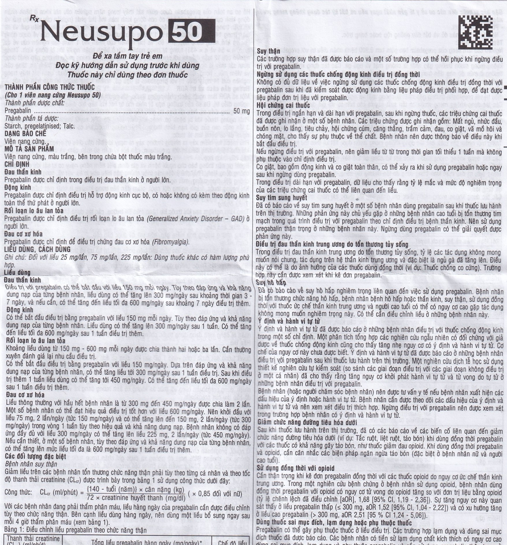 Hình ảnh Thuốc Neusupo 50mg Savipharm đau thần kinh, lo âu lan tỏa, đau cơ xơ hóa, hỗ trợ động kinh cục bộ (3 vỉ x 10 viên)
