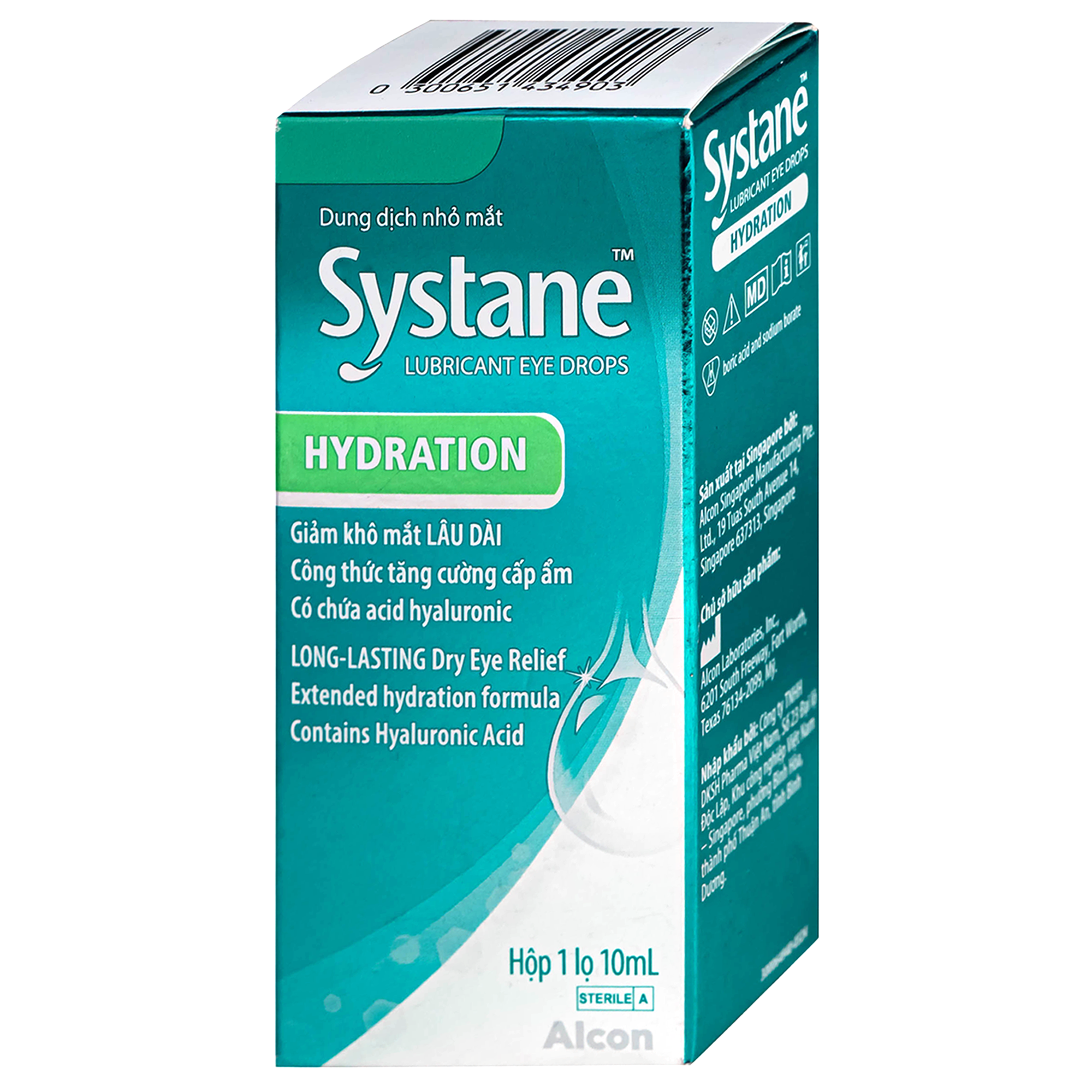 Hình ảnh Nhỏ Mắt Systane Hydration Alcon 10ml Giảm Khô Mắt Lâu Dài, Tăng Cường Cấp Ẩm, Phục Hồi Tế Bào Tổn Thương Trên Nhãn Cầu Sau Phẫu Thuật