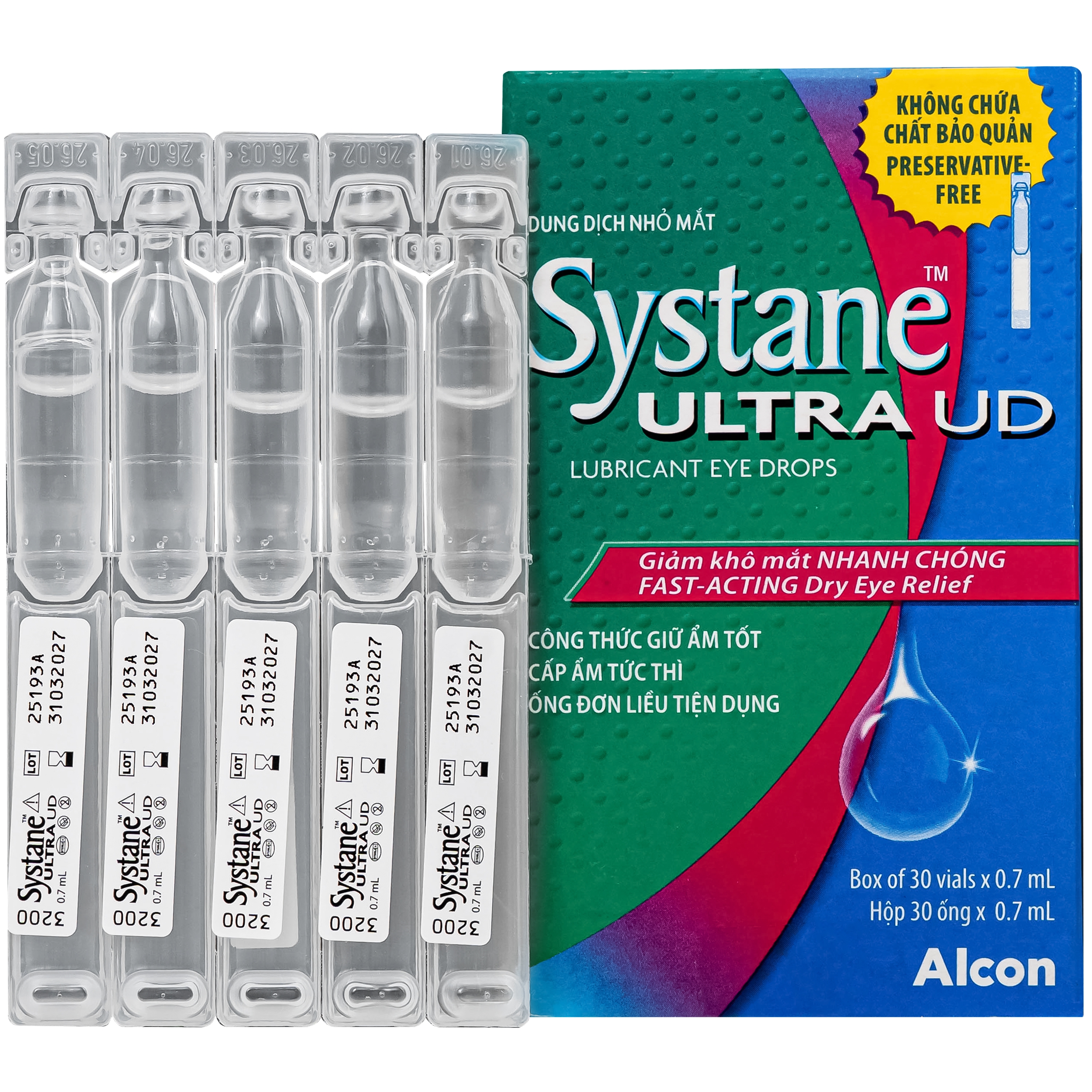 Hình ảnh Nhỏ Mắt Systane Ultra Ud Alcon (30 ống x 0.7ml) Giảm Kích Ứng, Giảm Khô Mắt Nhanh Chóng, Giữ Ẩm Và Cấp Ẩm Tức Thì