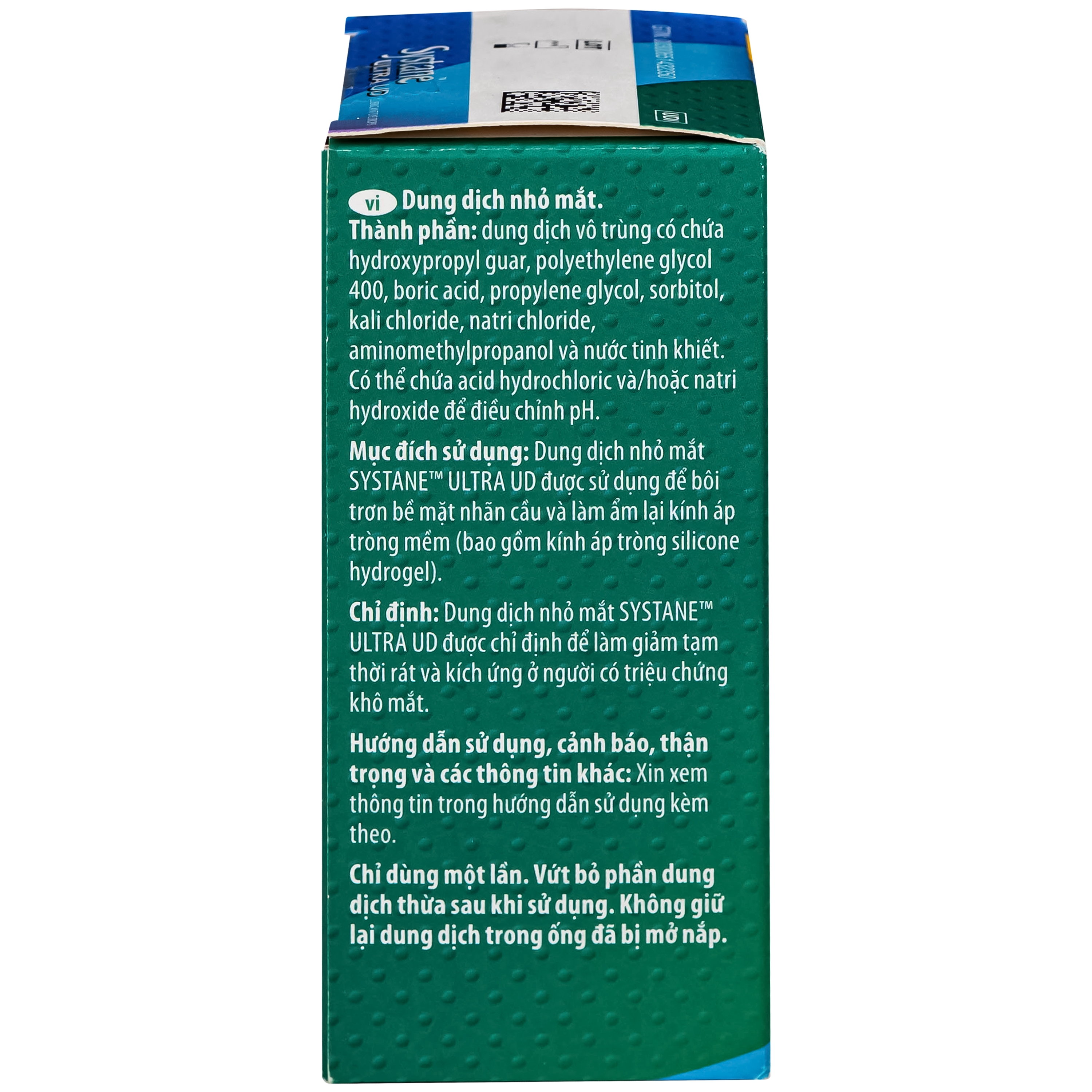 Hình ảnh Nhỏ Mắt Systane Ultra Ud Alcon (30 ống x 0.7ml) Giảm Kích Ứng, Giảm Khô Mắt Nhanh Chóng, Giữ Ẩm Và Cấp Ẩm Tức Thì
