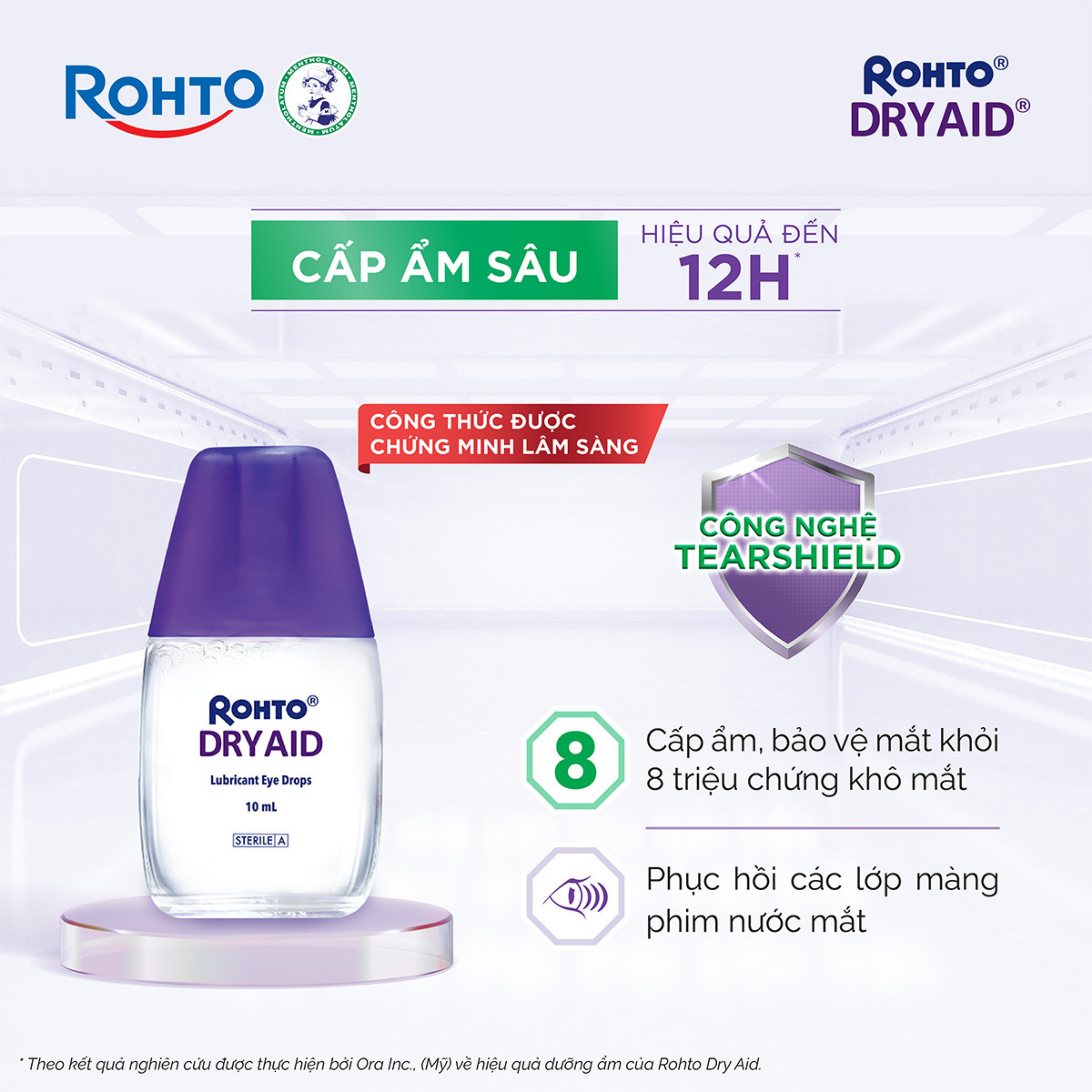 Hình ảnh Nhỏ Mắt Rohto Dry Aid 10Ml Cấp Ẩm Bảo Vệ Mắt Khỏi Các Triệu Chứng Khô Mắt
