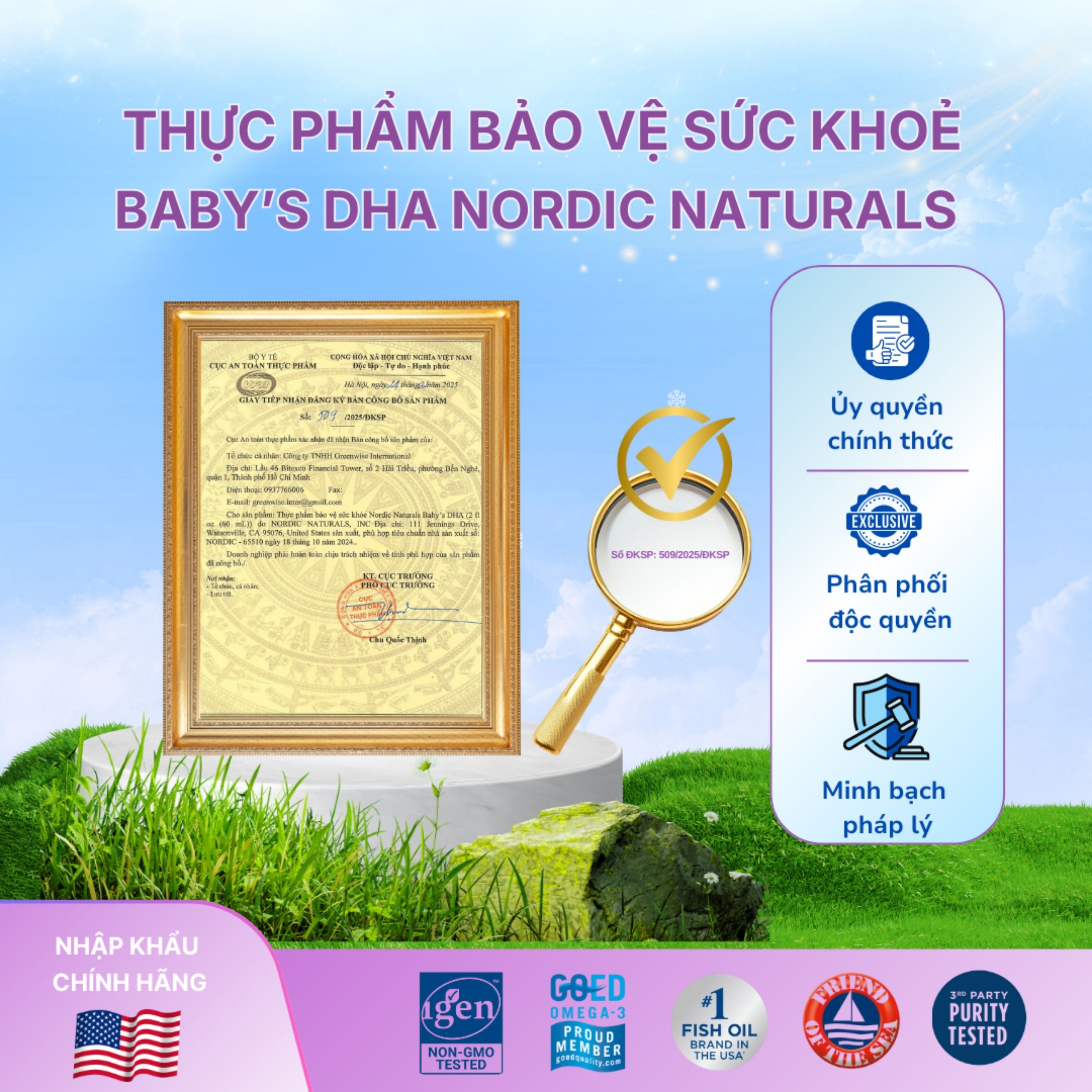 Hình ảnh Dung dịch hỗ trợ cải thiện thị lực cho trẻ từ 0 tháng tuổi Nordic Naturals Baby's DHA (60ml)
