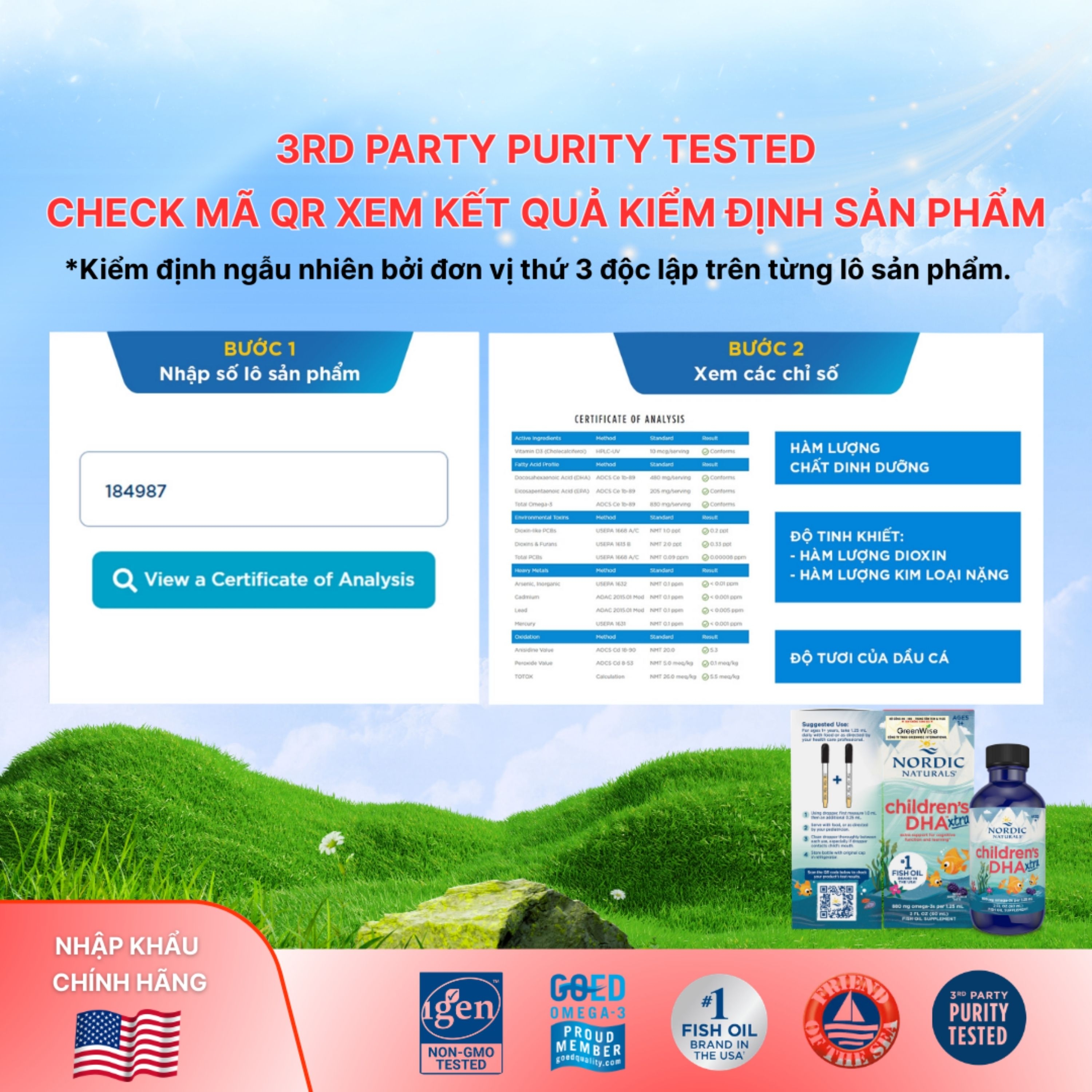 Hình ảnh Dung dịch hỗ trợ cải thiện thị lực cho trẻ từ 1 tuổi Nordic Naturals Children's DHA xtra (60ml)