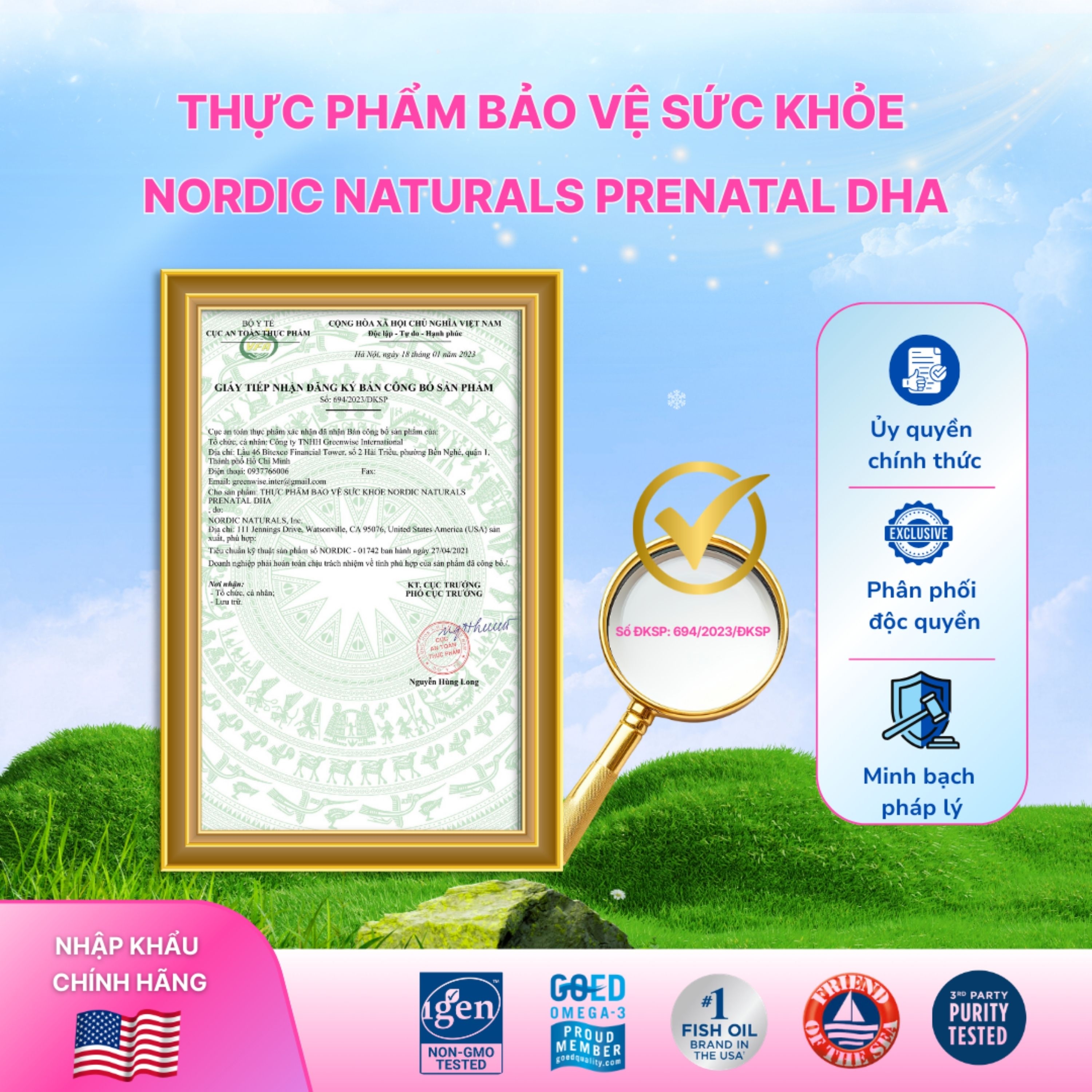Hình ảnh Viên uống cho phụ nữ mang thai và cho con bú Nordic Naturals Prenatal DHA (90 viên)
