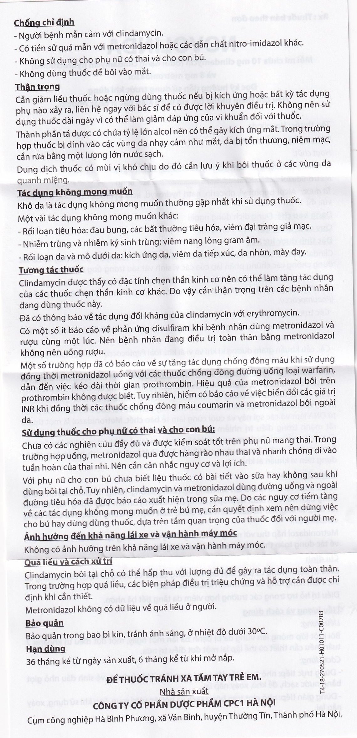 Hình ảnh Dung dịch Novolinda CPC1 Hà Nội điều trị bệnh trứng cá, viêm nang lông (30ml)