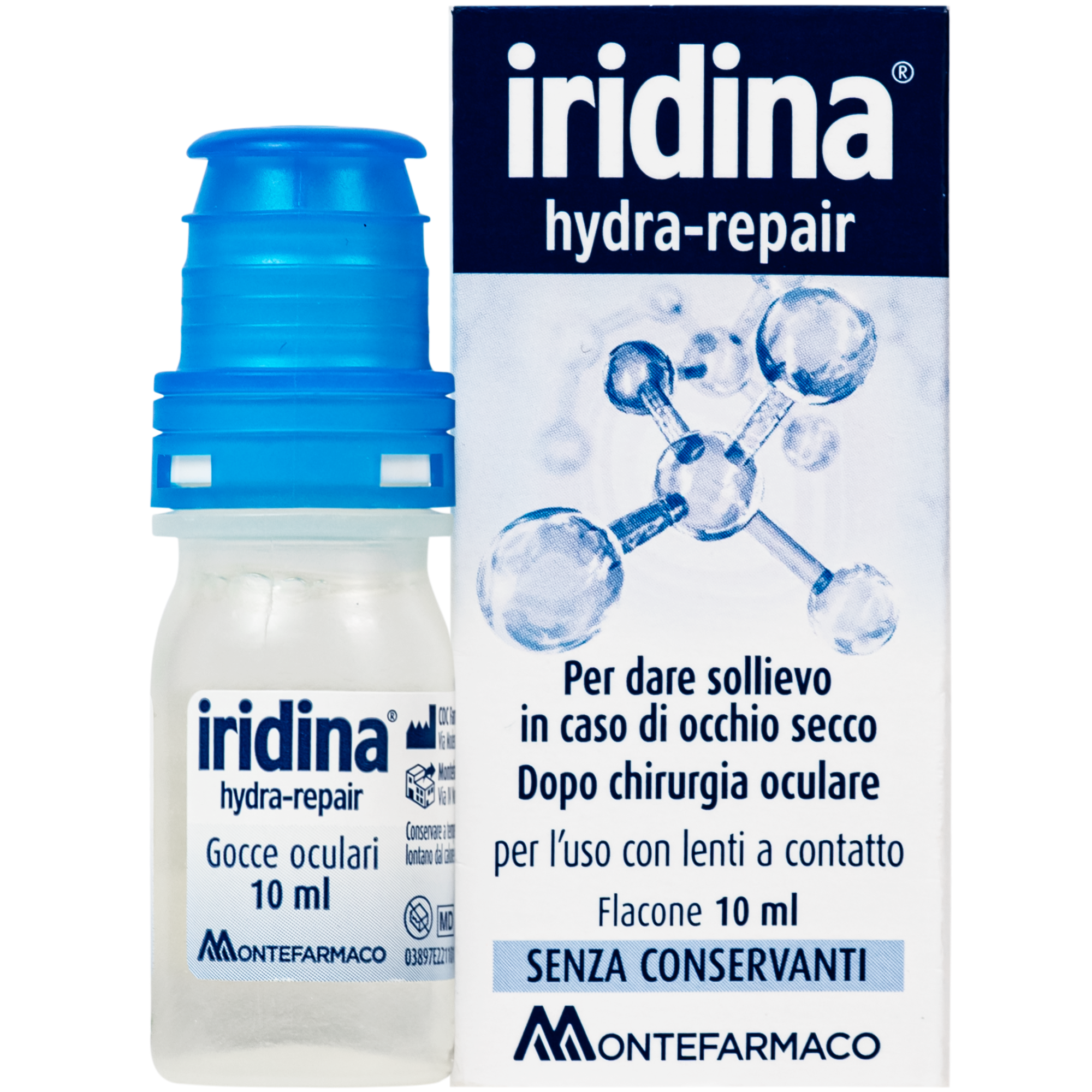 Hình ảnh Nước mắt nhân tạo Iridina hydra-repair Giảm Kích Ứng, khô mắt, bảo vệ và phục hồi nhãn cầu (10ml)