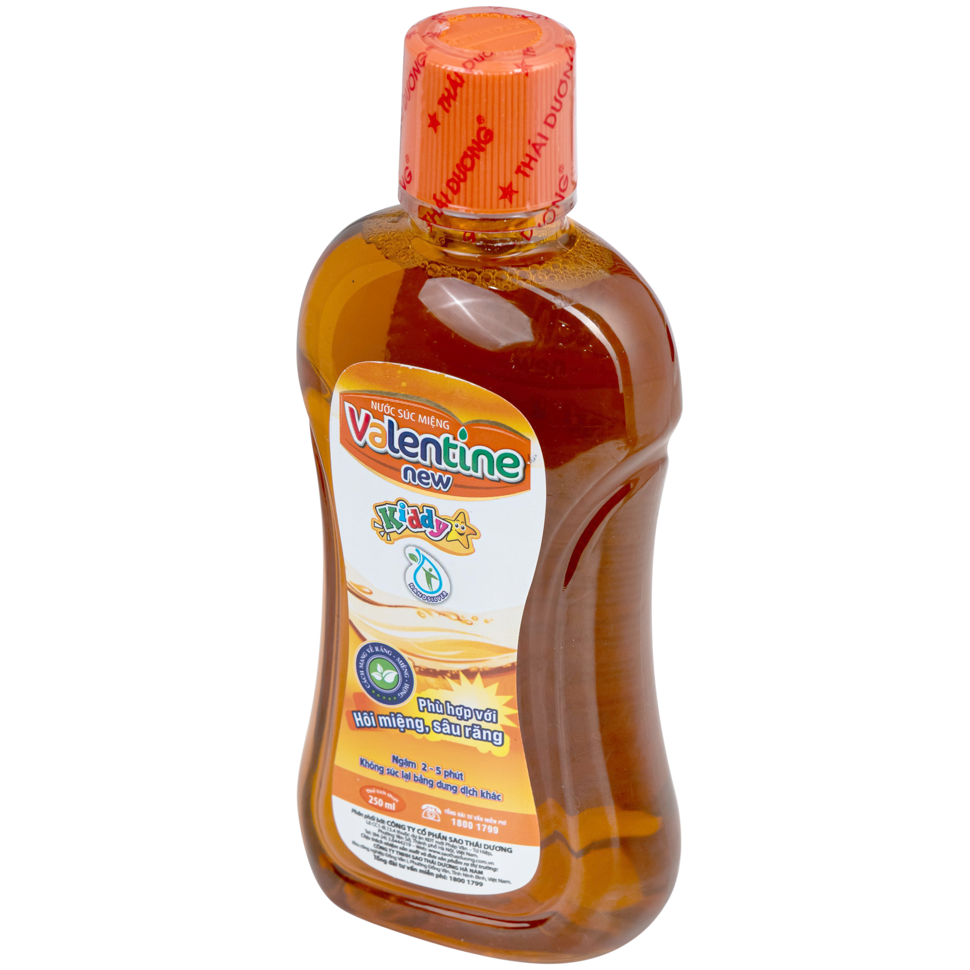 Hình ảnh Nước súc miệng trẻ em ngừa sâu răng Valentine Kiddy Thái Dương 250ml