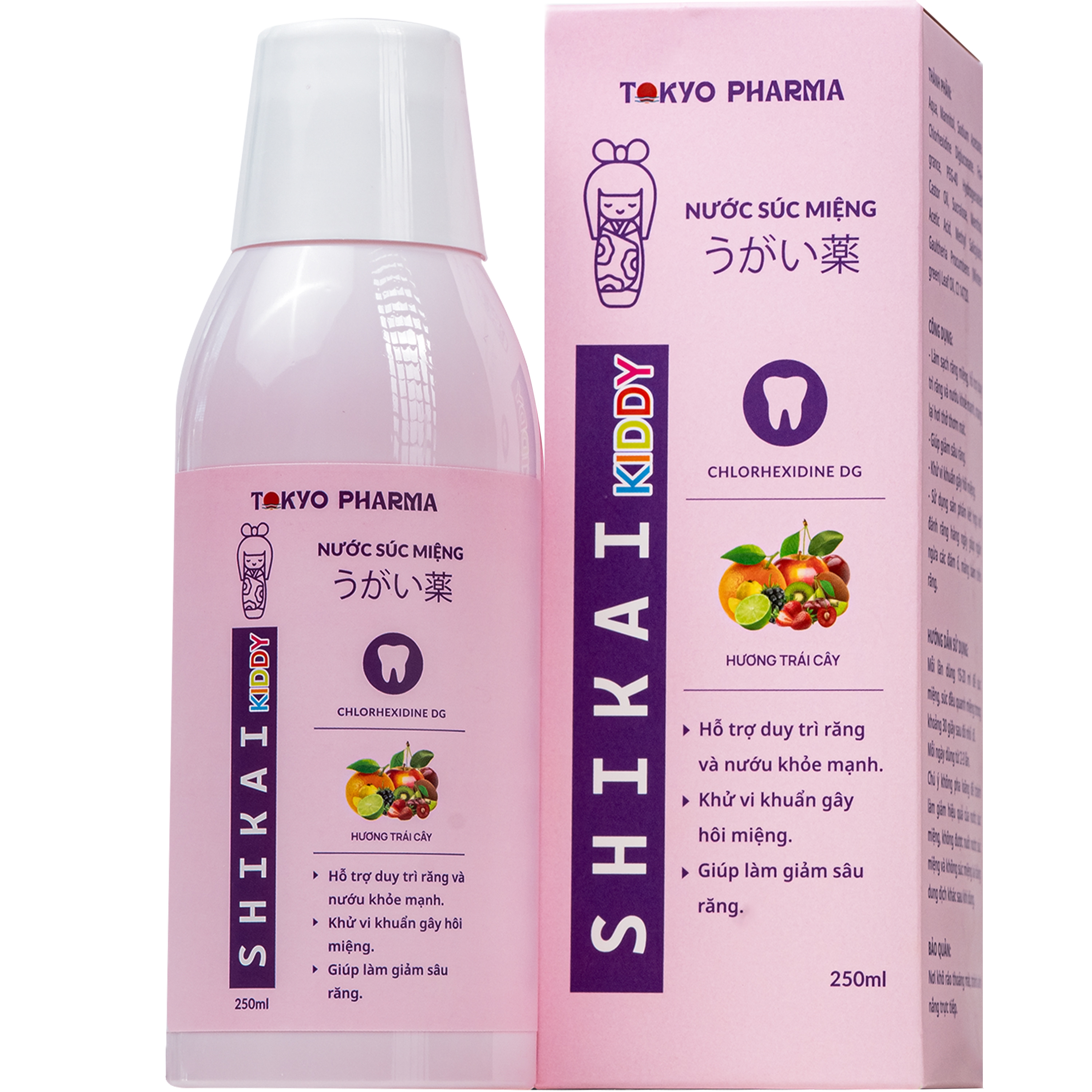Hình ảnh Nước Súc Miệng Trẻ Em Shikai Kiddy Tokyo Pharma - Phòng Ngừa Vi Khuẩn,Hỗ Trợ Điều Trị Viêm Nướu, Giảm Sâu Răng (250ml)
