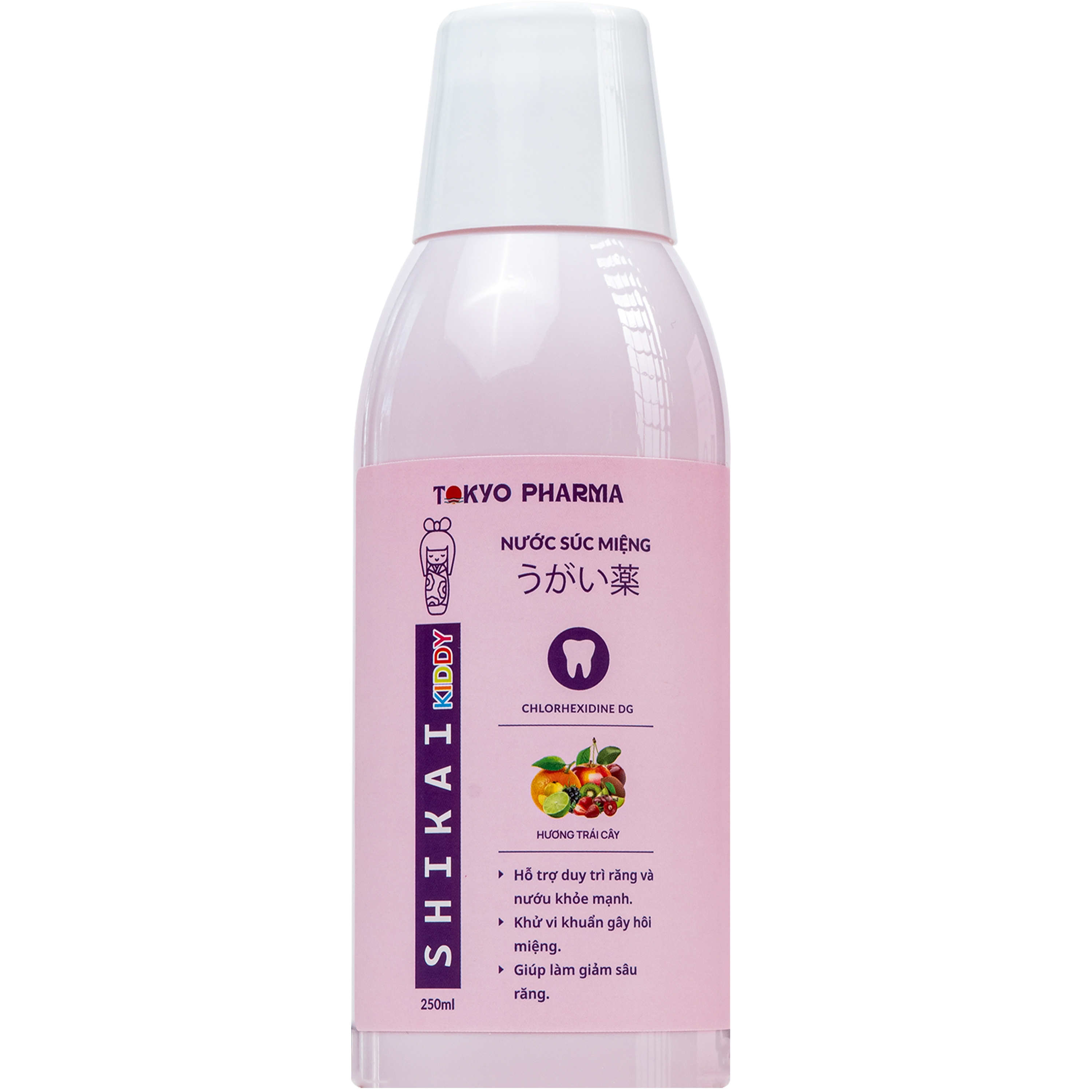 Hình ảnh Nước Súc Miệng Trẻ Em Shikai Kiddy Tokyo Pharma - Phòng Ngừa Vi Khuẩn,Hỗ Trợ Điều Trị Viêm Nướu, Giảm Sâu Răng (250ml)