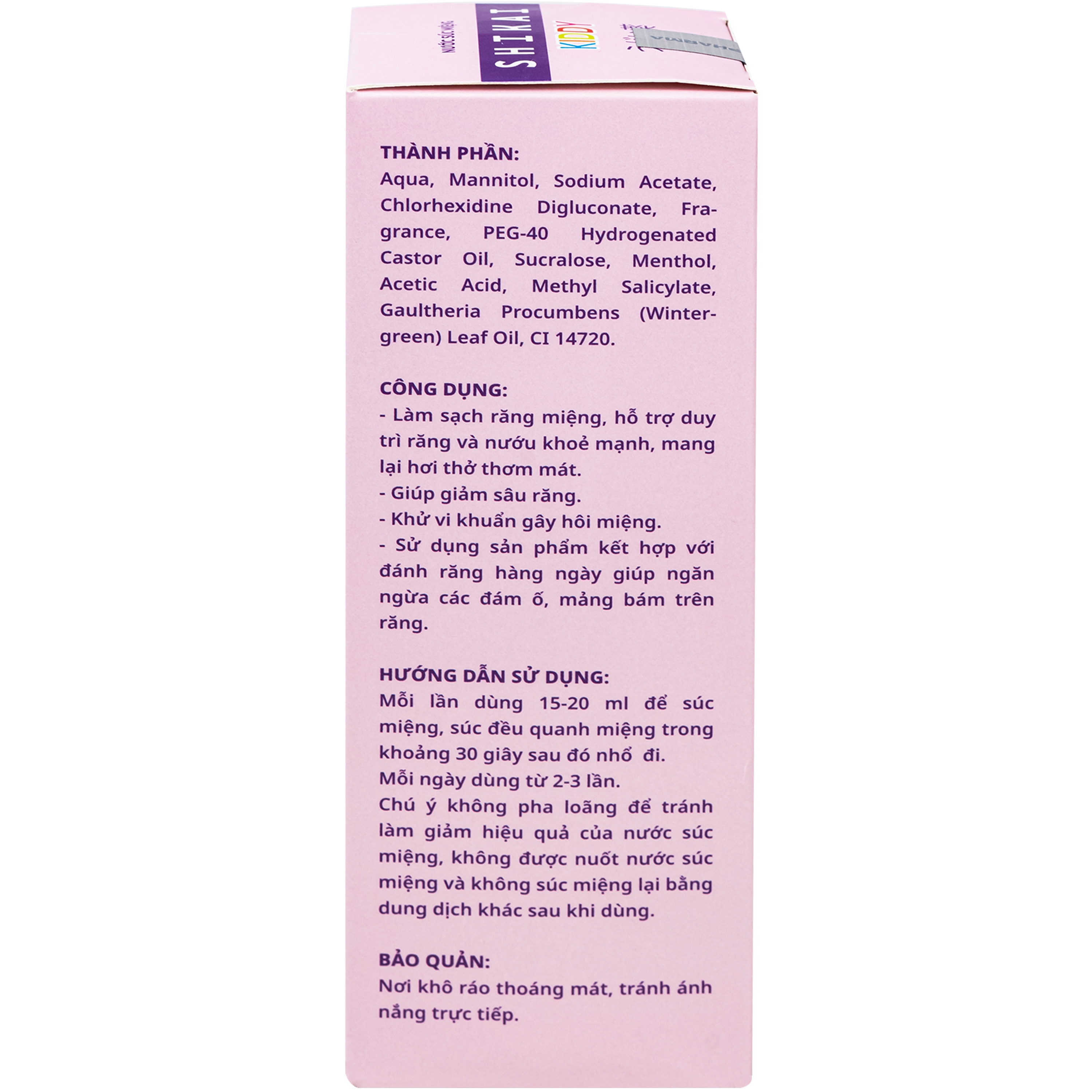 Hình ảnh Nước Súc Miệng Trẻ Em Shikai Kiddy Tokyo Pharma - Phòng Ngừa Vi Khuẩn,Hỗ Trợ Điều Trị Viêm Nướu, Giảm Sâu Răng (250ml)