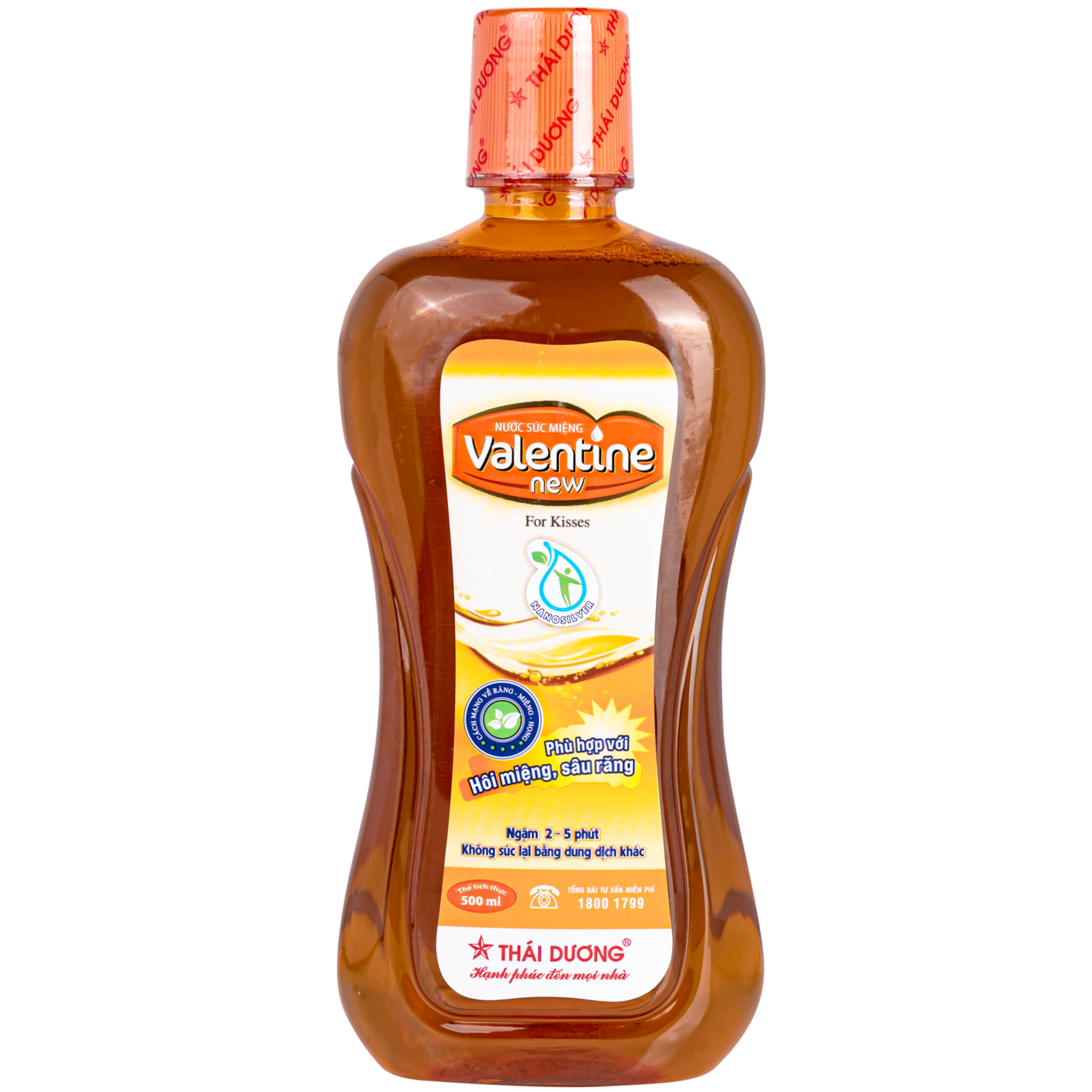 Hình ảnh Nước súc miệng Valentine Thái Dương diệt khuẩn, bảo vệ răng miệng (500ml)