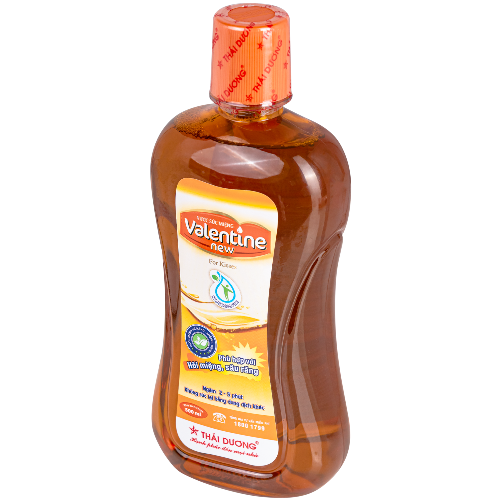 Hình ảnh Nước súc miệng Valentine Thái Dương diệt khuẩn, bảo vệ răng miệng (500ml)