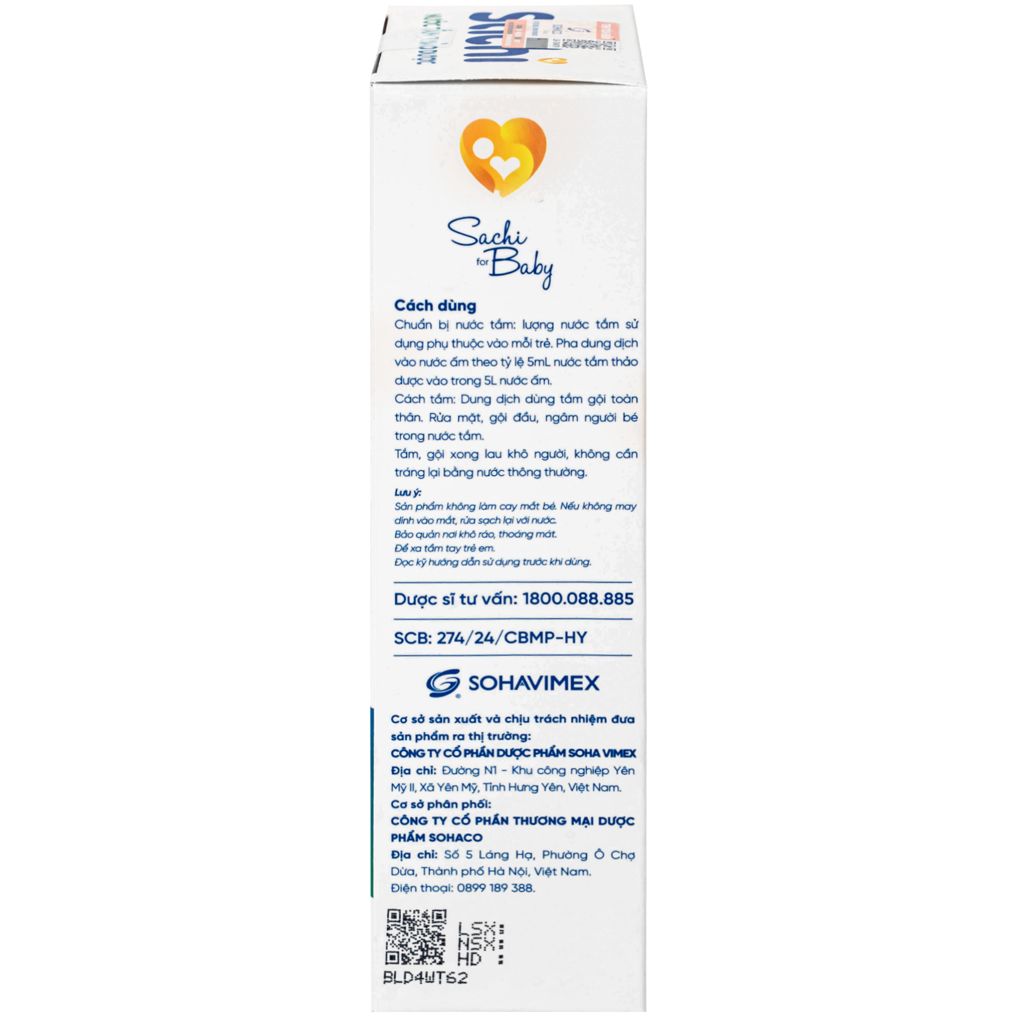 Hình ảnh Nước tắm gội thảo dược cho bé Sachi 250ml Làm dịu mát da và phòng ngừa rôm sảy