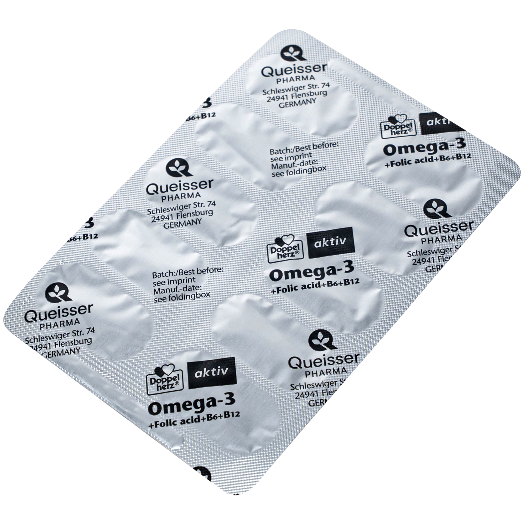 Hình ảnh Viên uống hỗ trợ mạch máu khỏe mạnh Omega-3 + Folic acid + B6 + B12 (3 vỉ x 10 viên)