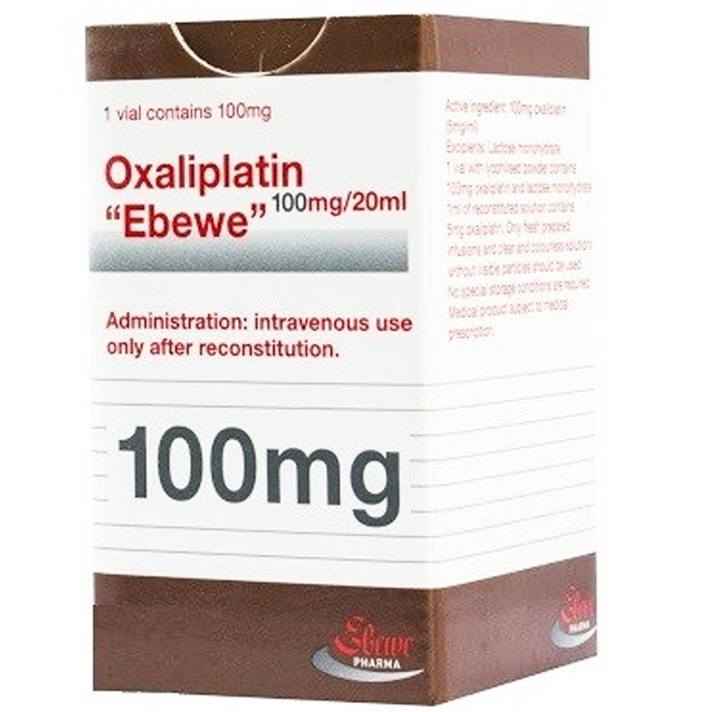 Hình ảnh Thuốc Oxaliplatin "Ebewe" 100mg/20ml điều trị bổ trợ ung thư đại tràng, ung thư đại - trực tràng di căn