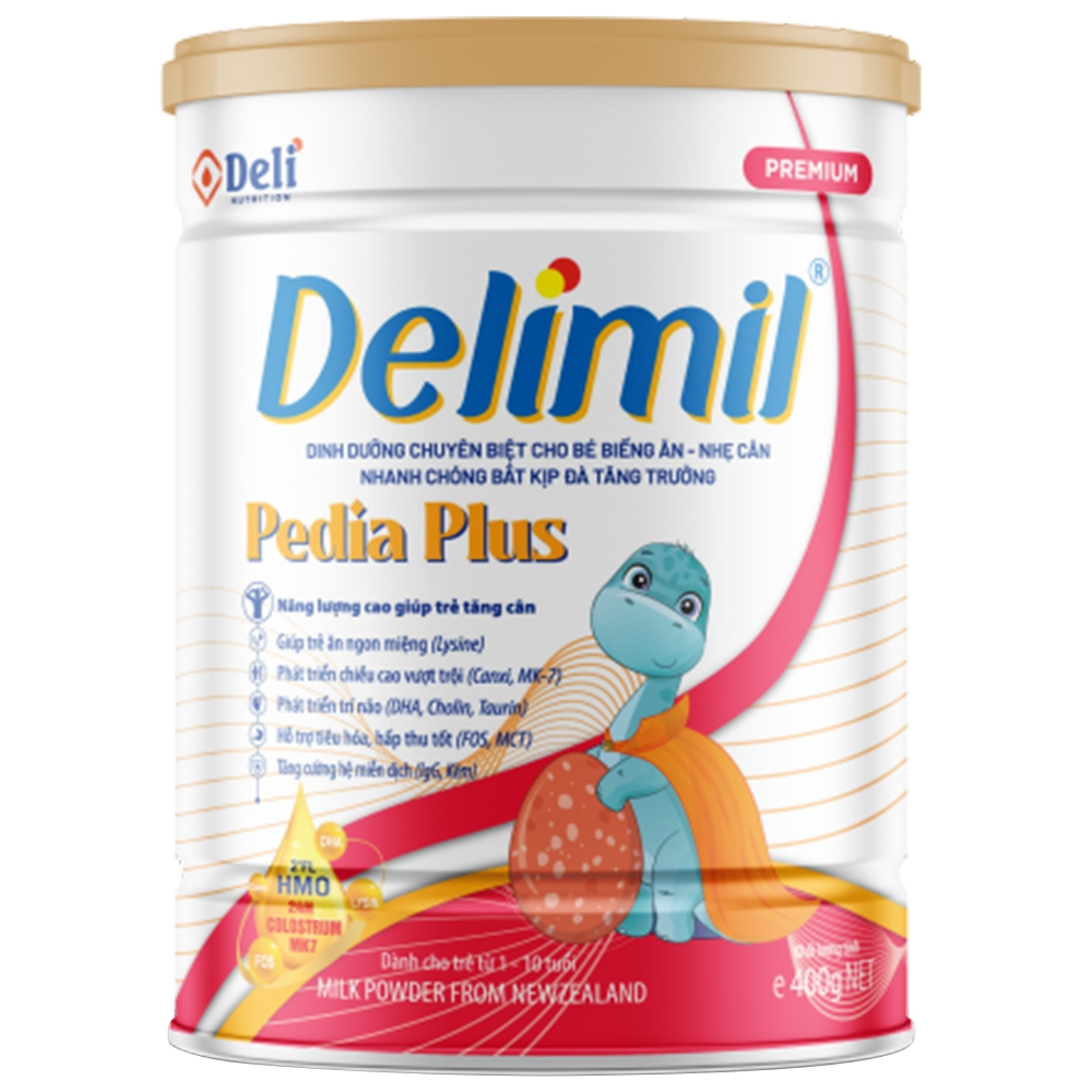 Hình ảnh Sữa bột Delimil Pedia Plus 400g dinh dưỡng công thức cho trẻ từ 6 - 12 tháng