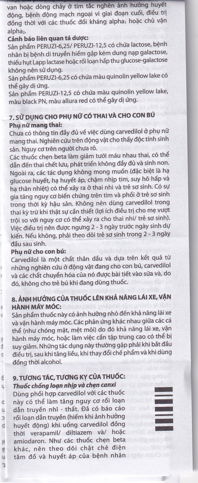 Hình ảnh Viên nén Peruzi-6,25 DaViPharm chống tăng huyết áp, chống đau thắt ngực (3 vỉ x 10 viên)