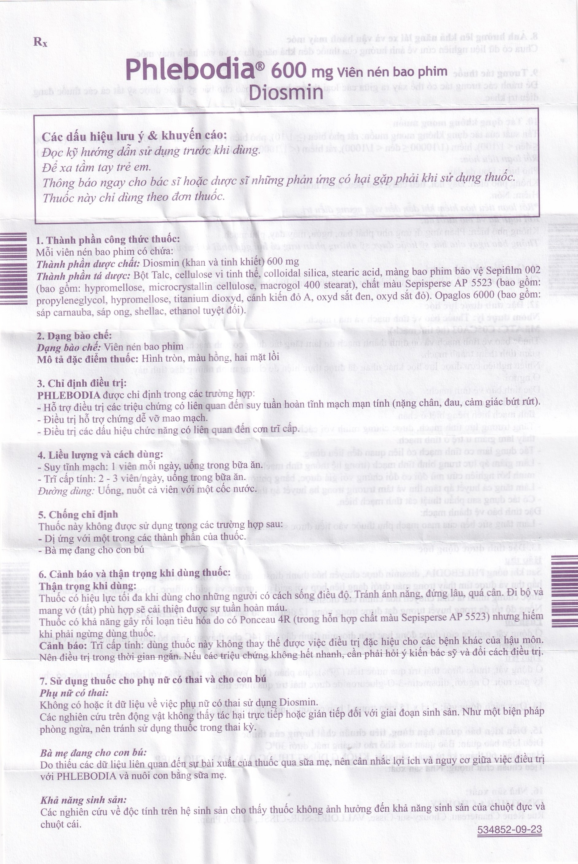 Hình ảnh Thuốc Phlebodia 600mg Innothera điều trị trĩ cấp tính, suy tuần hoàn (2 vỉ x 15 viên)