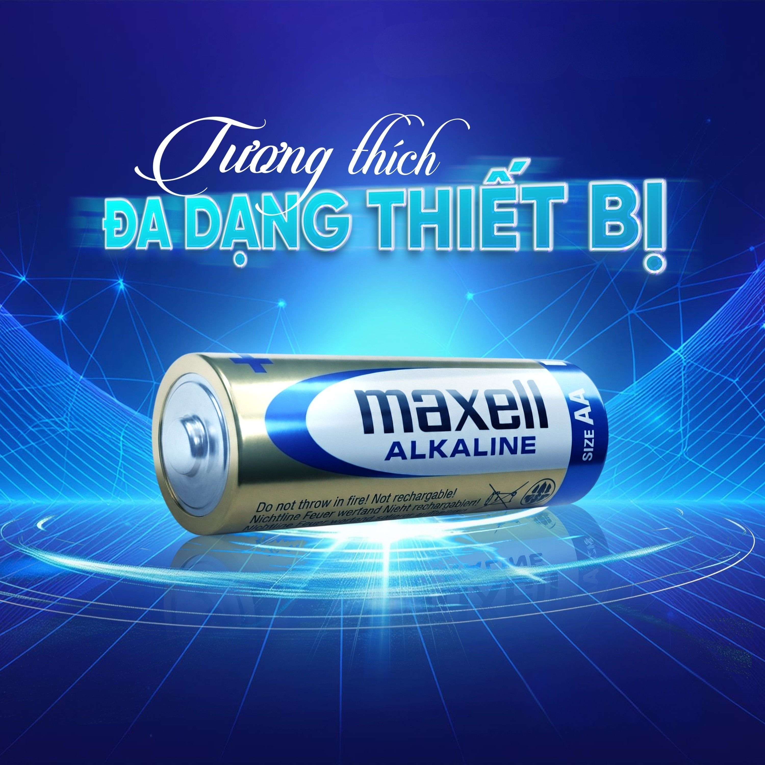 Hình ảnh Pin kiềm Maxell super alkaline AA LR6(GD) (vỉ 6 viên) dùng cho các thiết bị điện tử